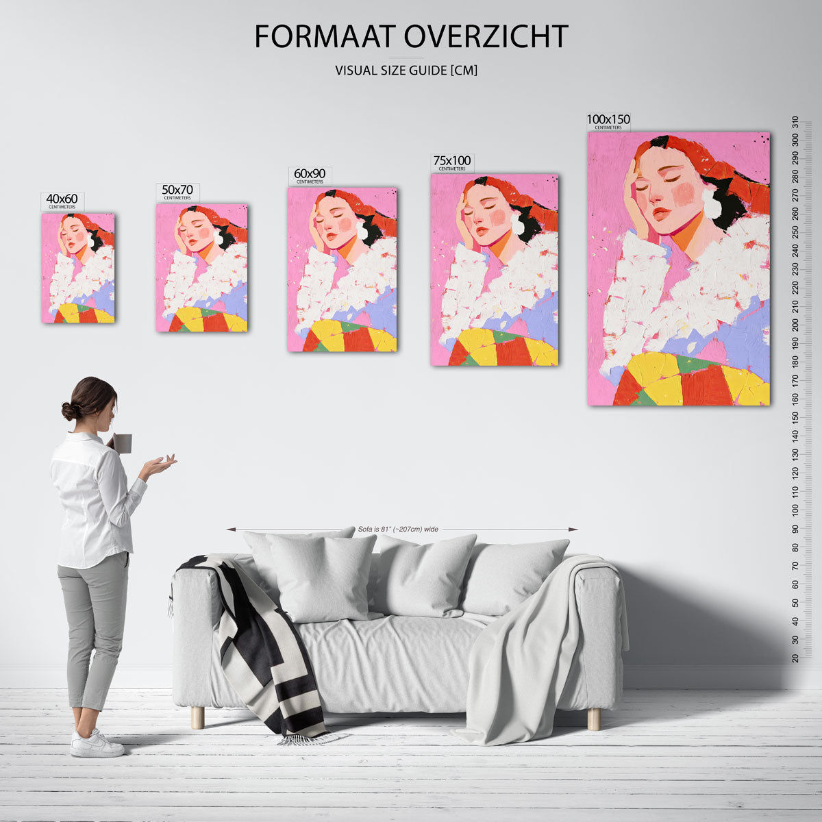 Dromerige kleurencompositie Kunstwerk