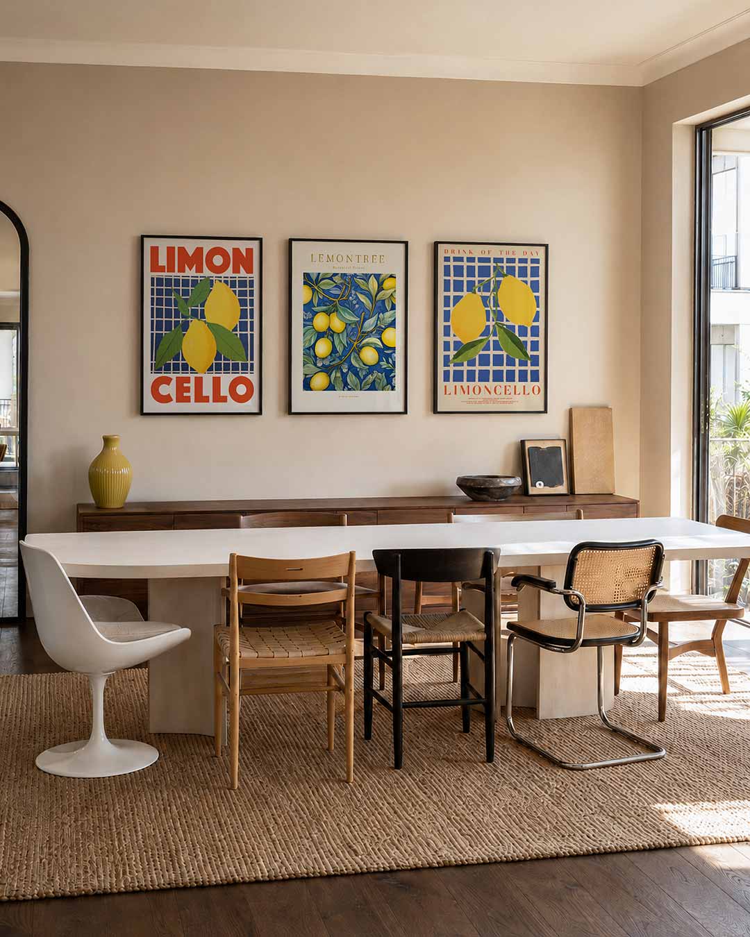 Citrus en ruiten Posterset