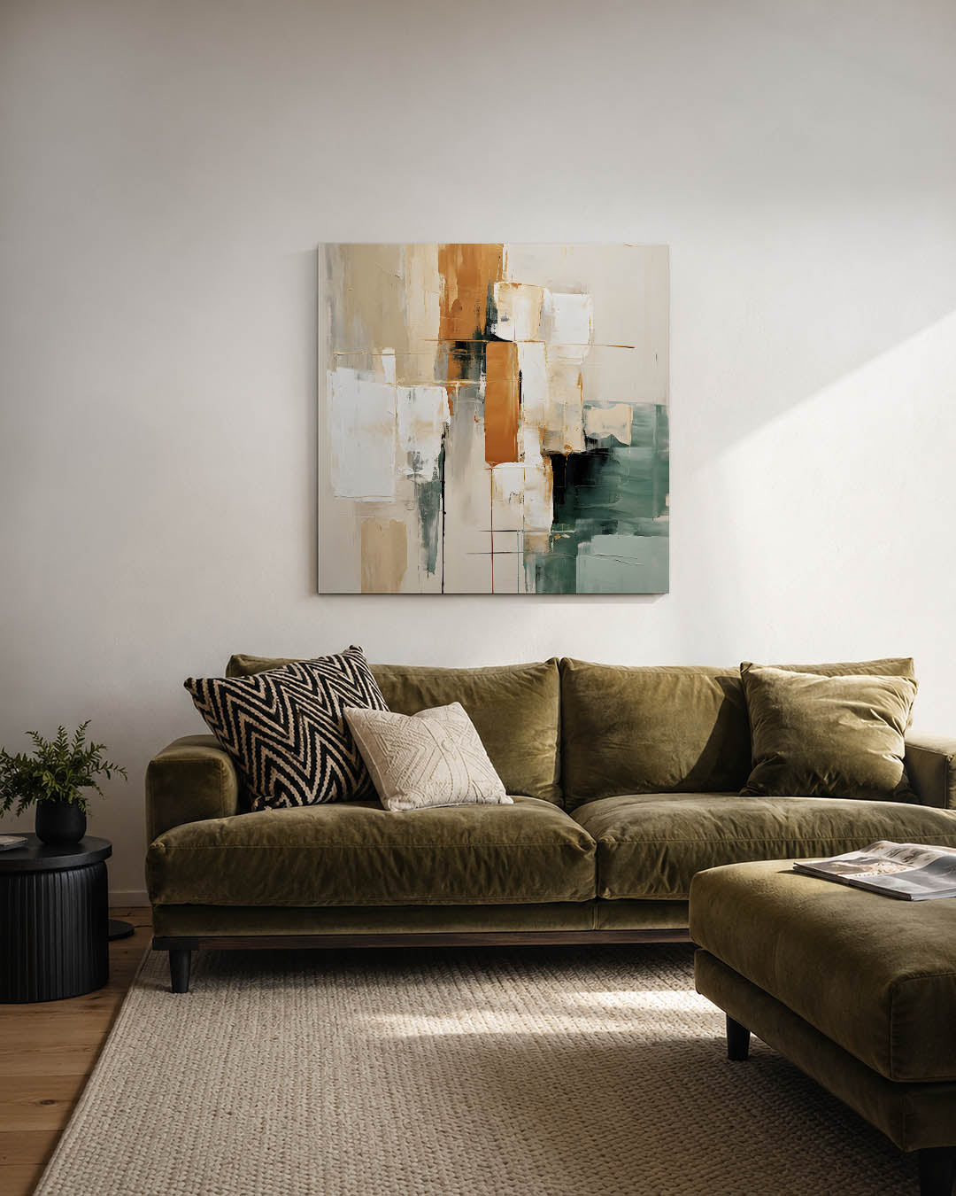 Geometrische kleurencompositie Kunstwerk