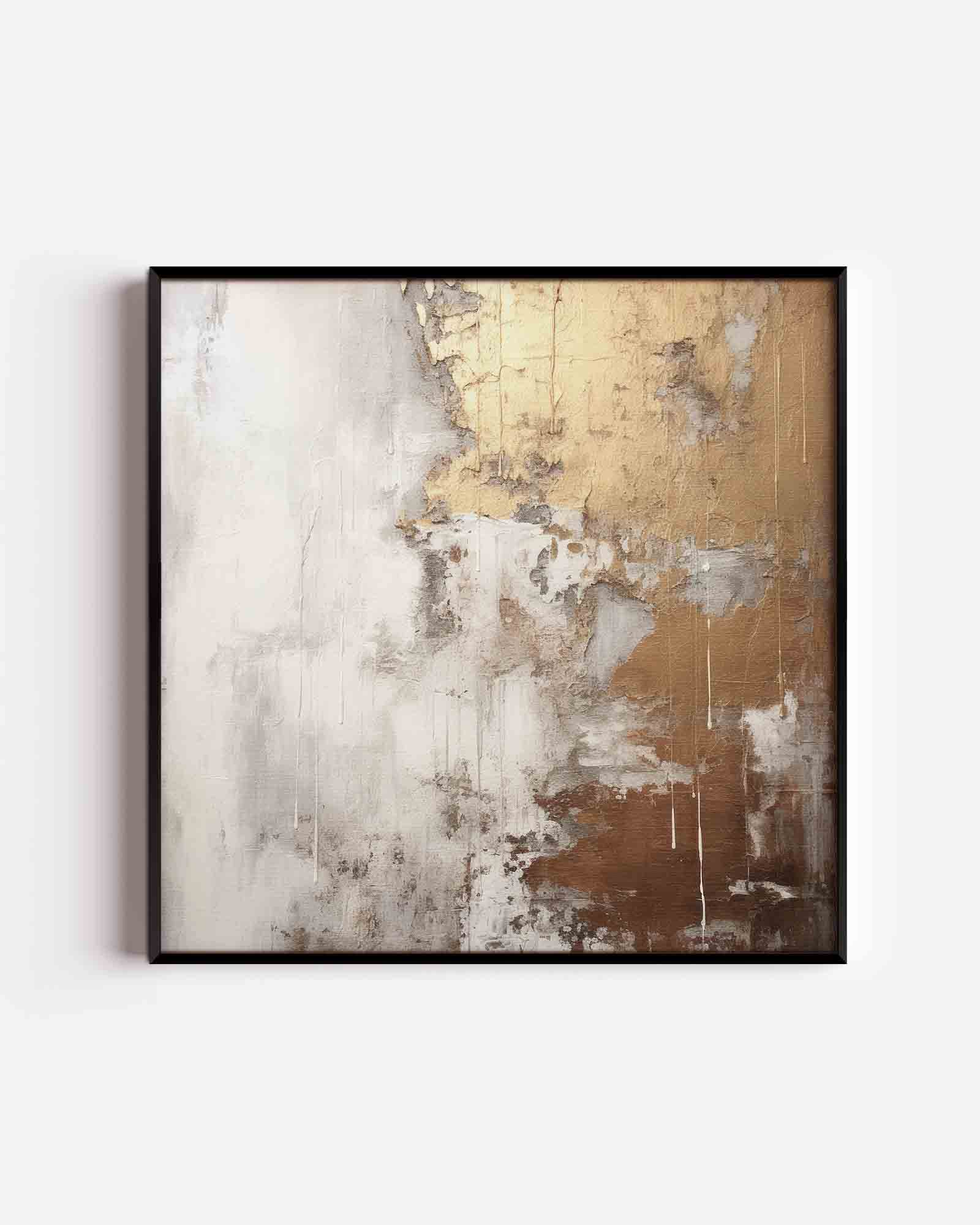Goud en wit abstracte Poster