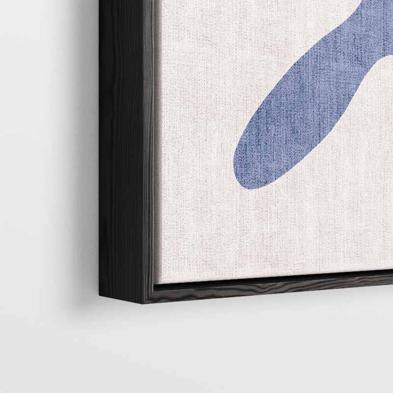 Blauwe Bloem Abstractie Kunstwerk-canvas-dibond-plexiglas-wanddecoratie-WallArtistic