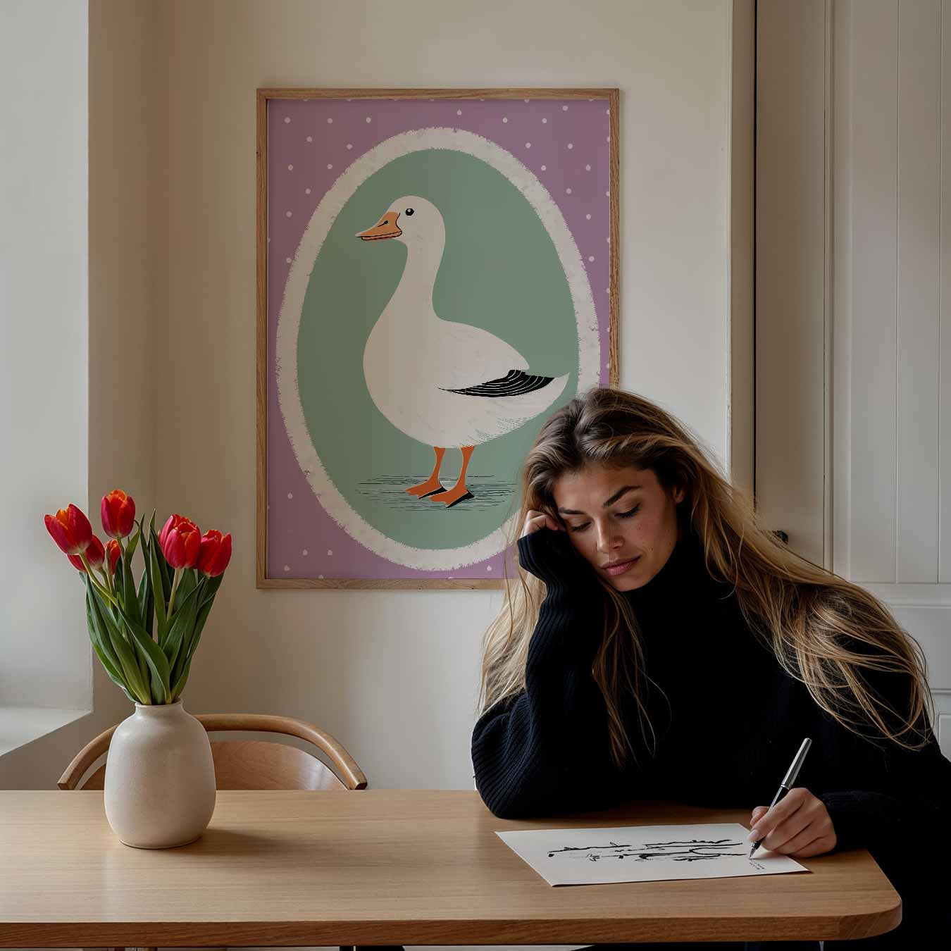 Schattige Eend Decoratieve Poster-WallArtistic