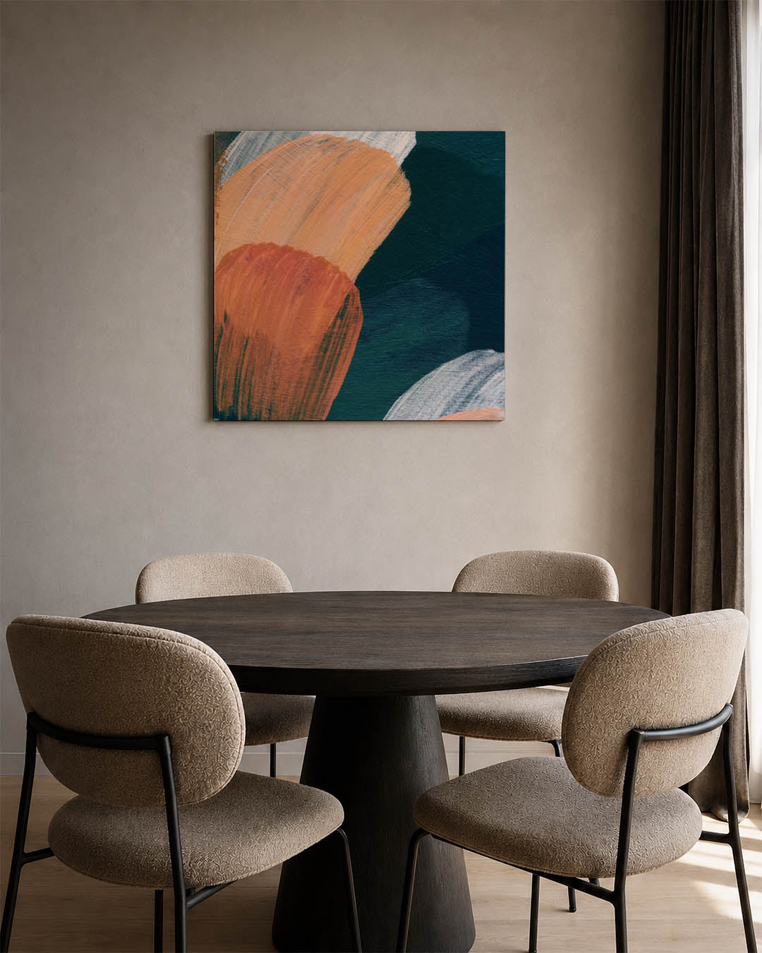 Dynamische penseelstreken Kunstwerk