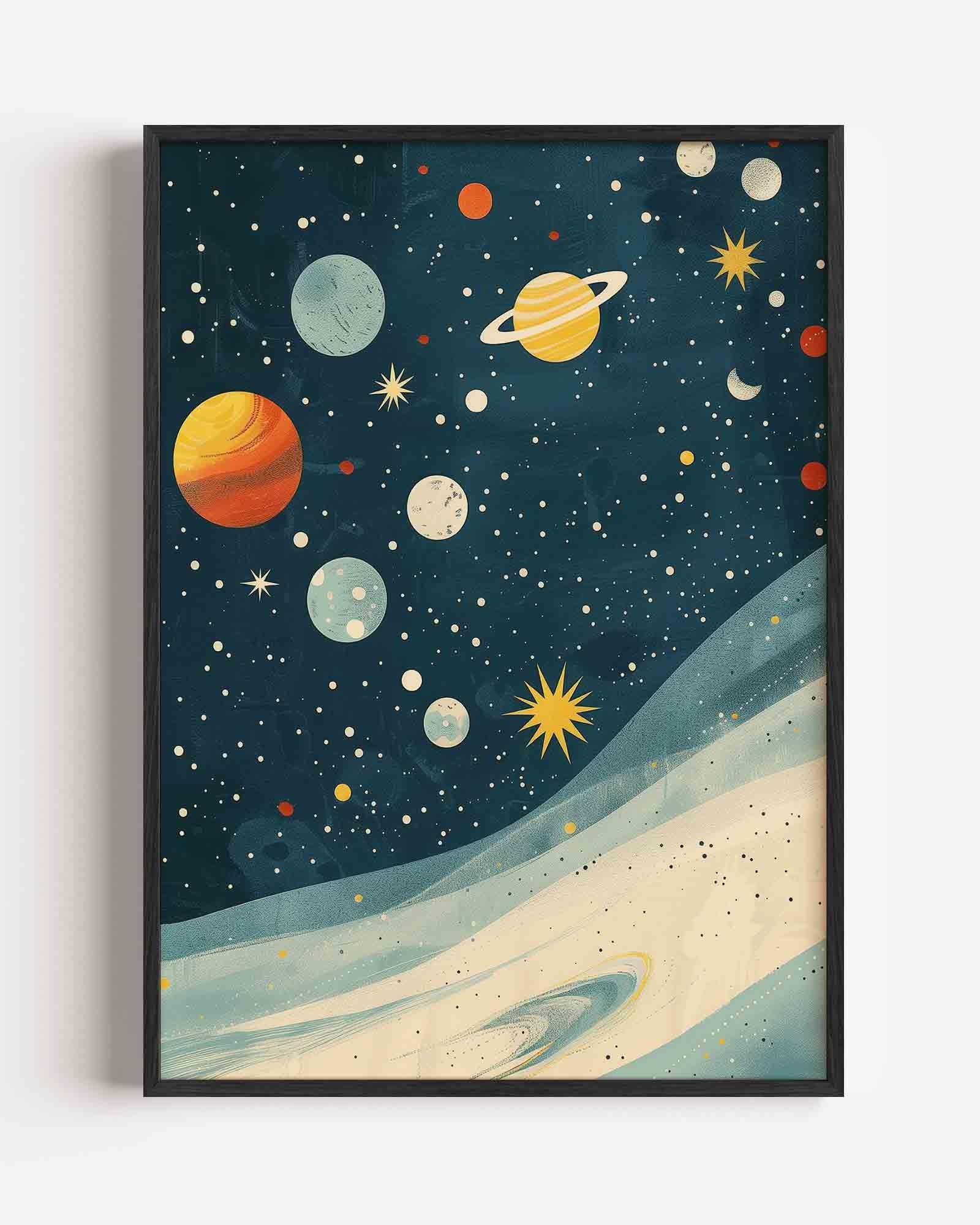 Planeten en sterren Poster