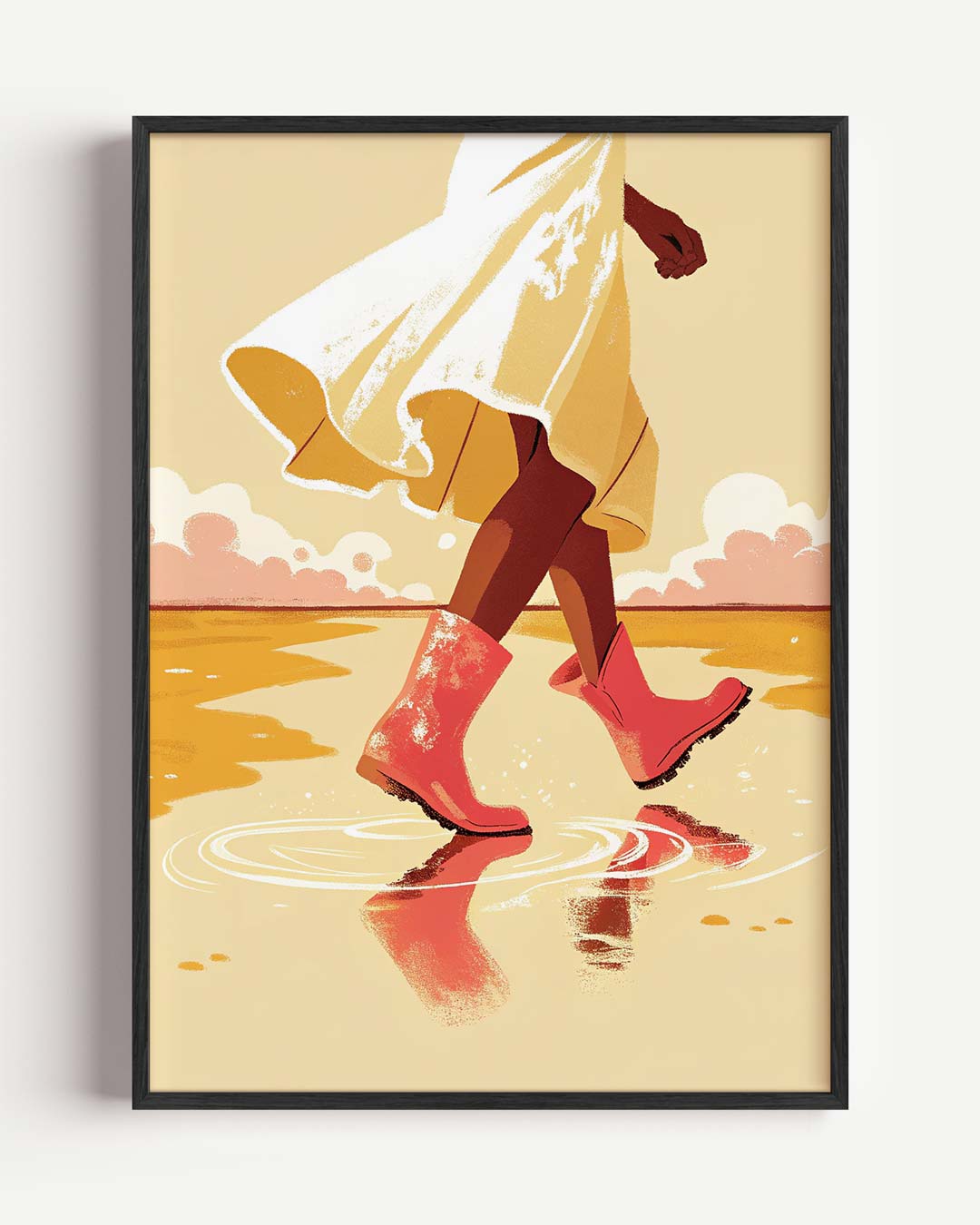 Stijlvolle Lente Wandeling Poster-WallArtistic