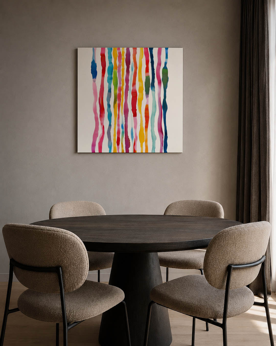 Kleurrijke lijnen Kunstwerk
