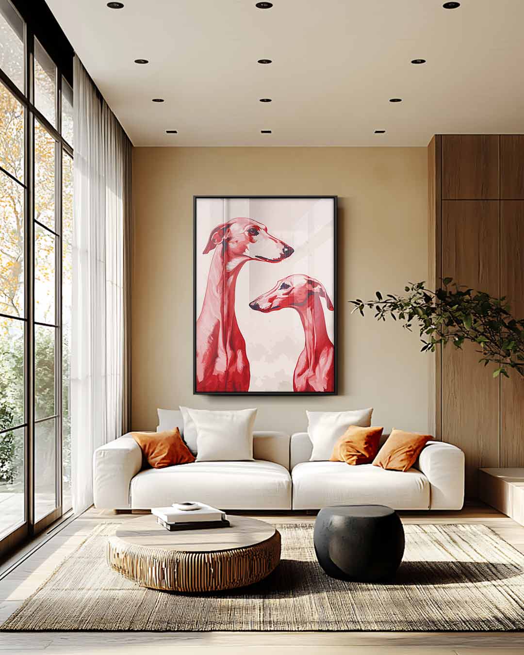 Elegant Dog Portraits Artwork