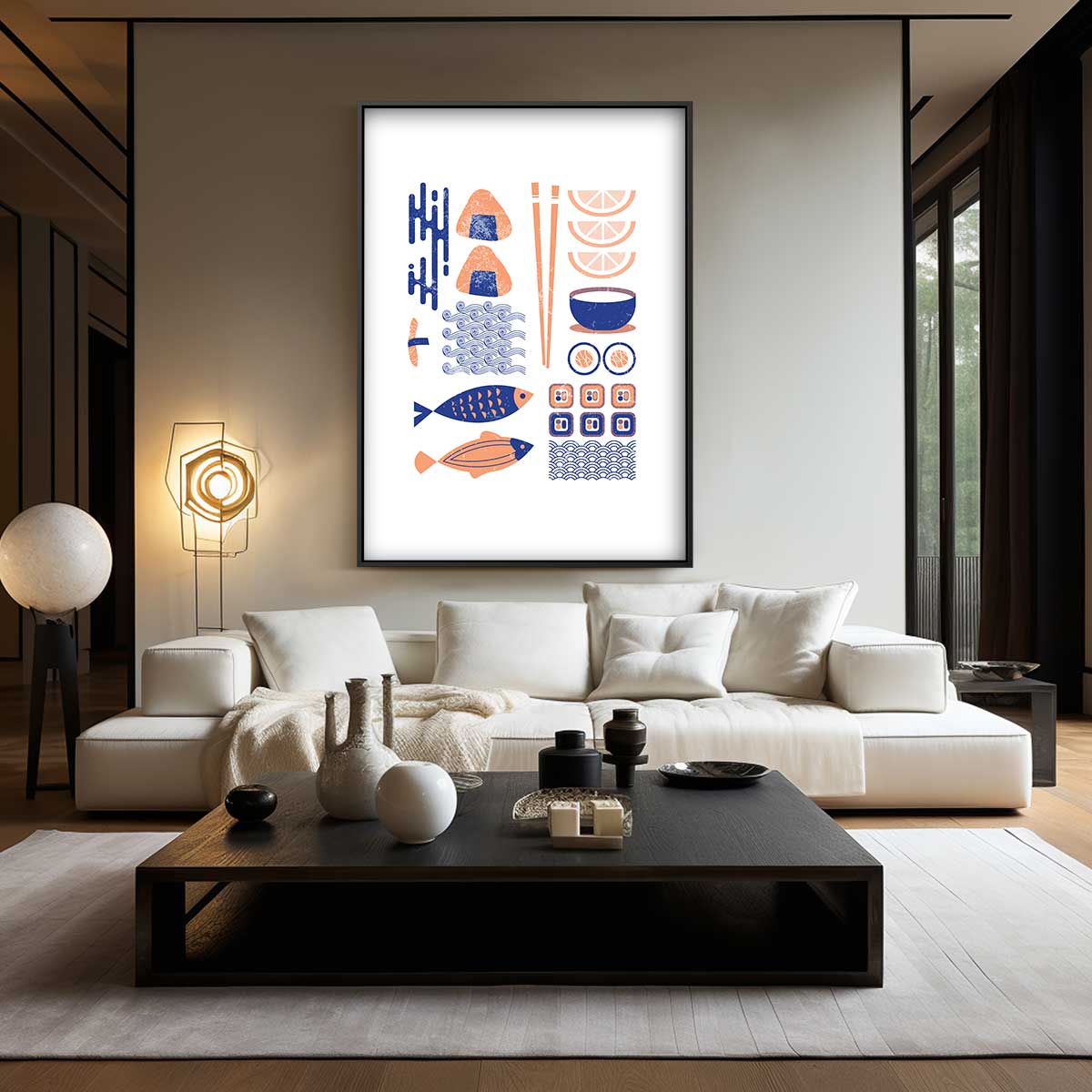 Japanse Culinaire Vormgeving Kunstwerk-canvas-dibond-plexiglas-wanddecoratie-WallArtistic
