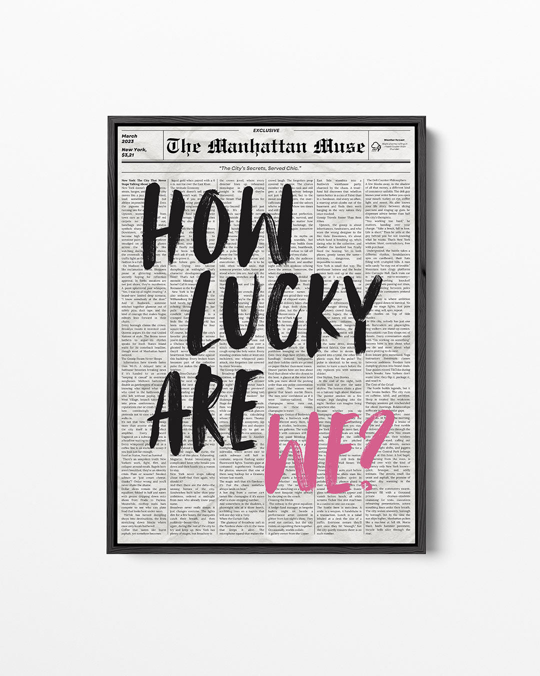Expressieve typografie Kunstwerk