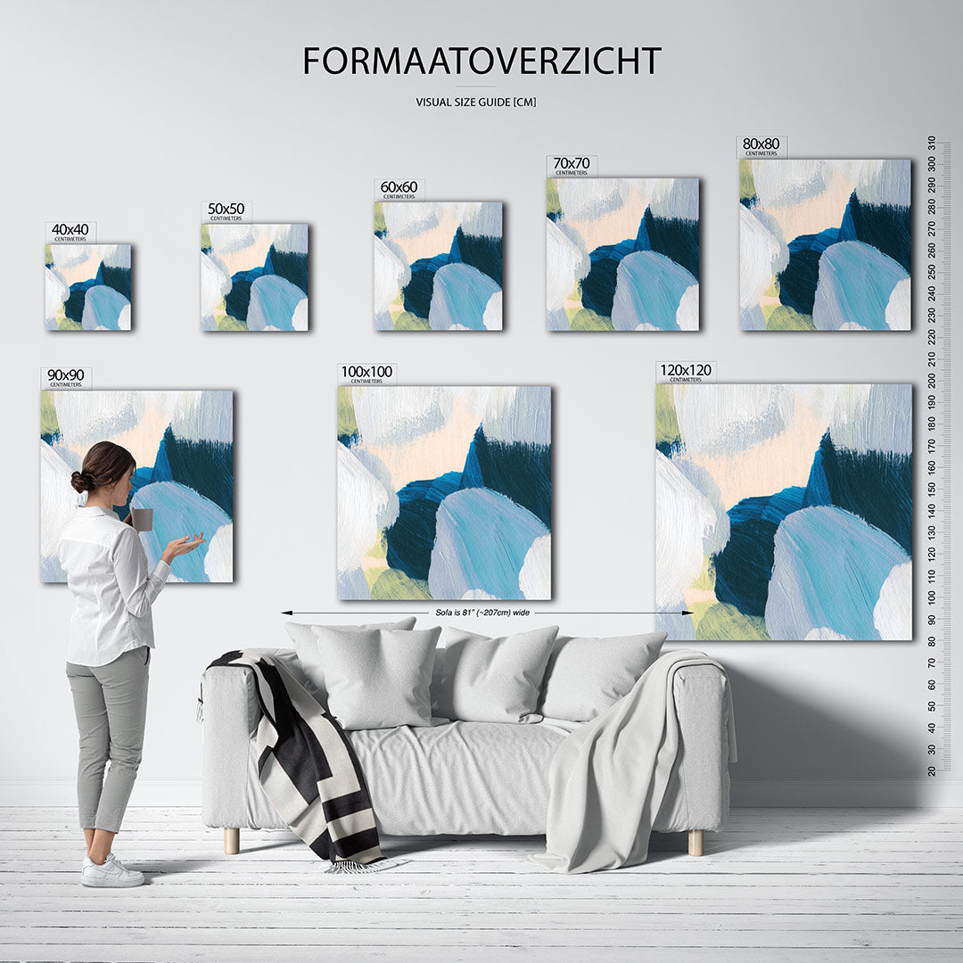 Kleurrijke penseelstreken Kunstwerk