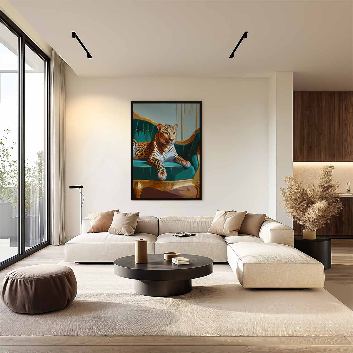 Luxe Luipaard op Sofa Kunstwerk