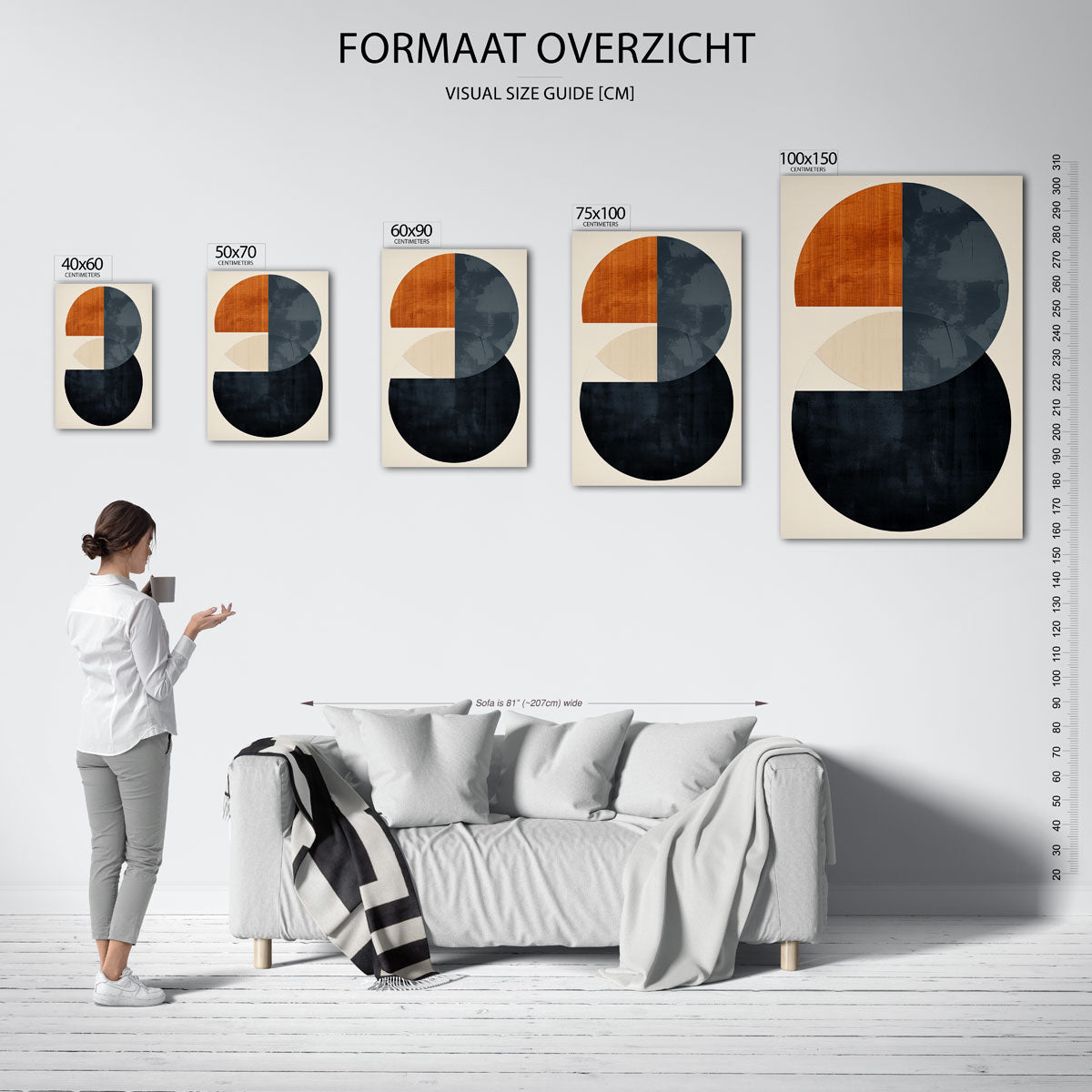 Geometrische cirkelcompositie Kunstwerk