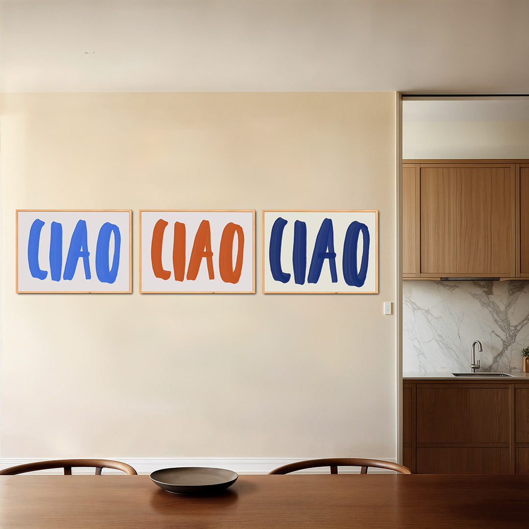Blauwe letters Posterset