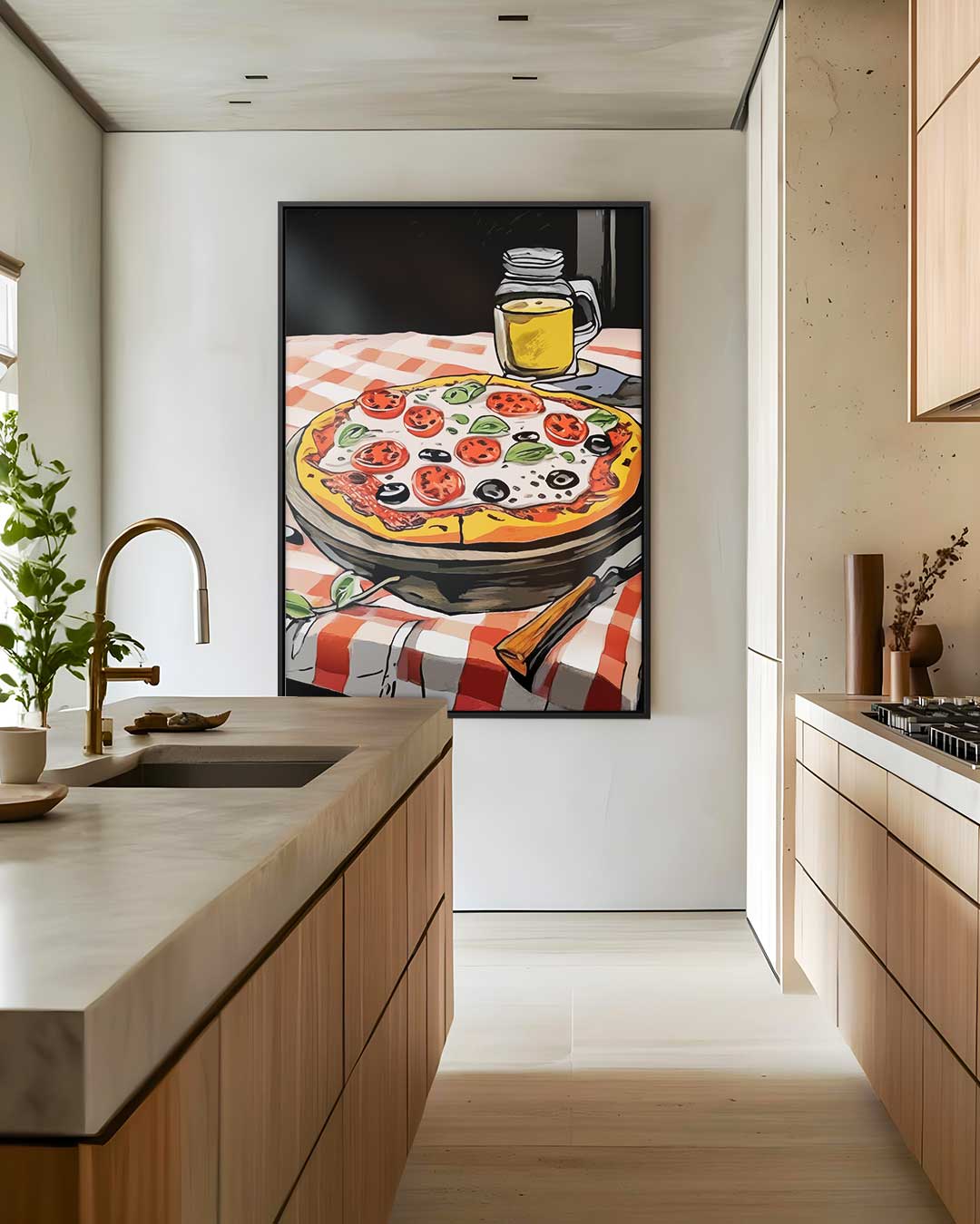 Italiaanse Avondpizza Kunstwerk-canvas-dibond-plexiglas-wanddecoratie-WallArtistic
