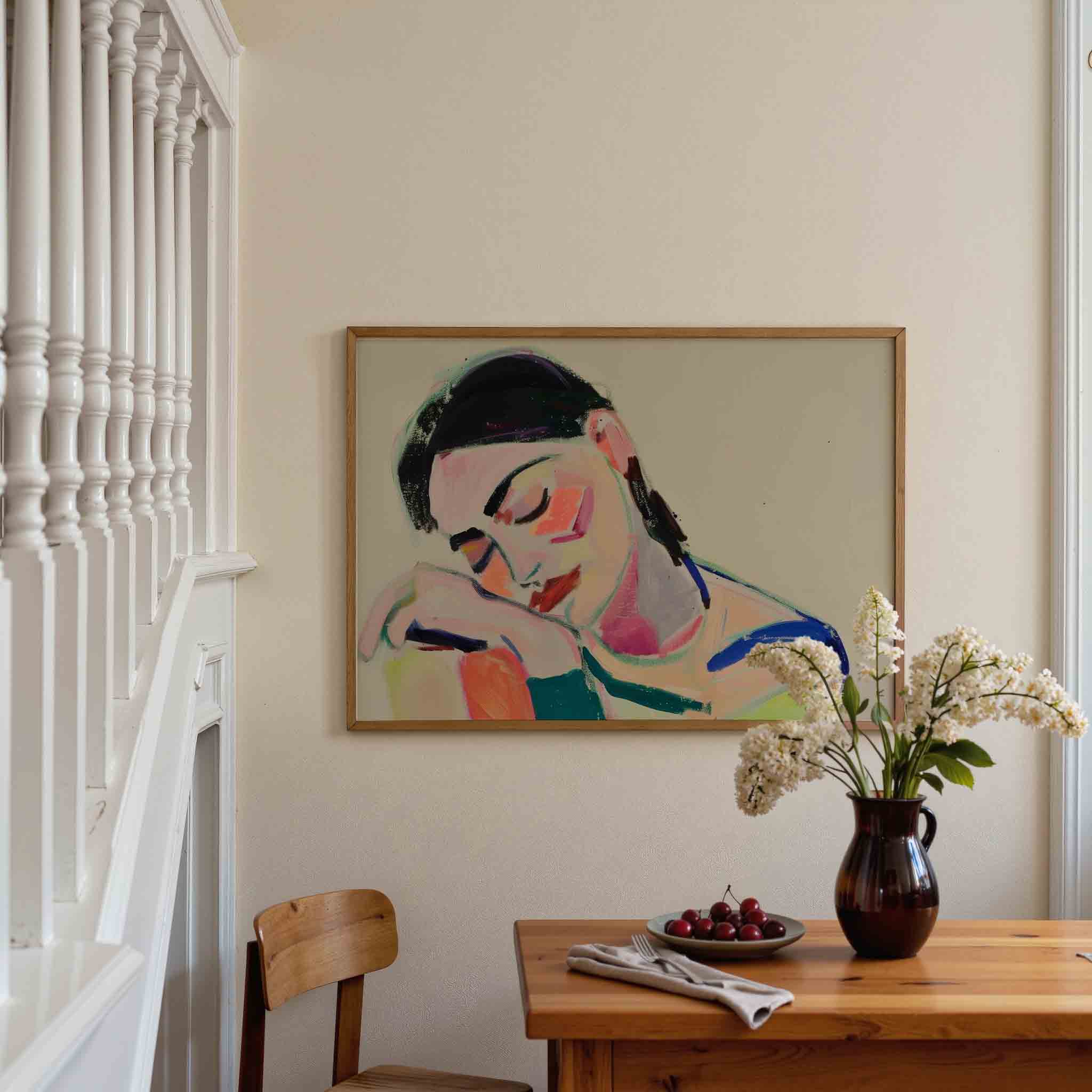 Dromende vrouw Poster