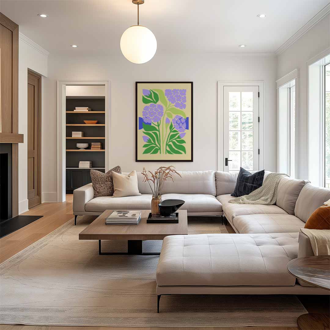 Bloemenpracht in Lila Kunstwerk-canvas-dibond-plexiglas-wanddecoratie-WallArtistic