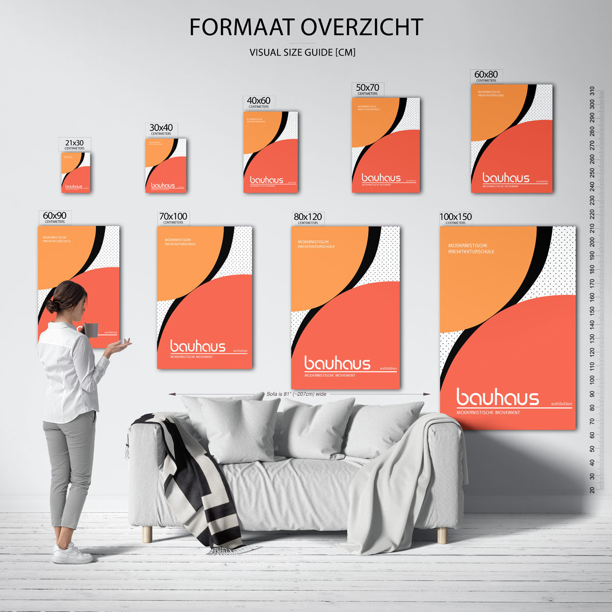 Kleurvlakken en lijnen Poster