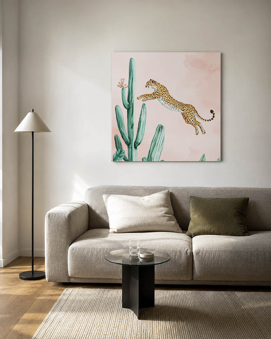 Springende luipaard Kunstwerk