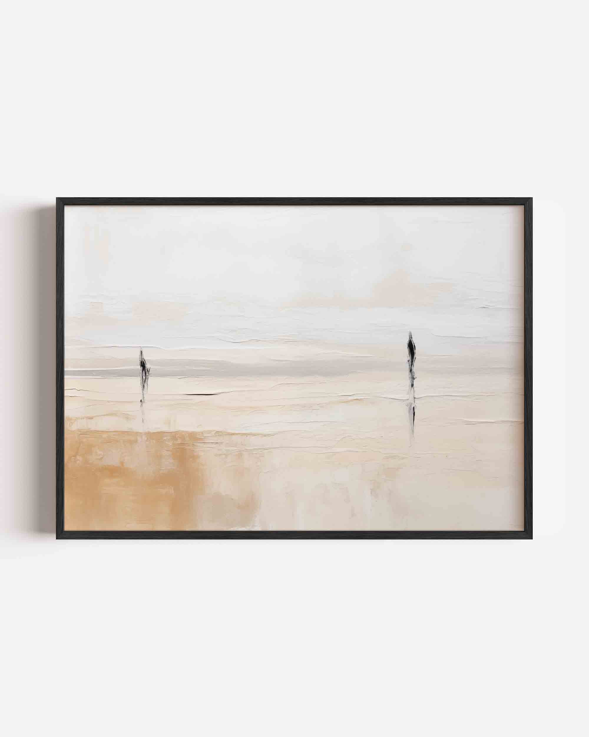Twee figuren in landschap Poster