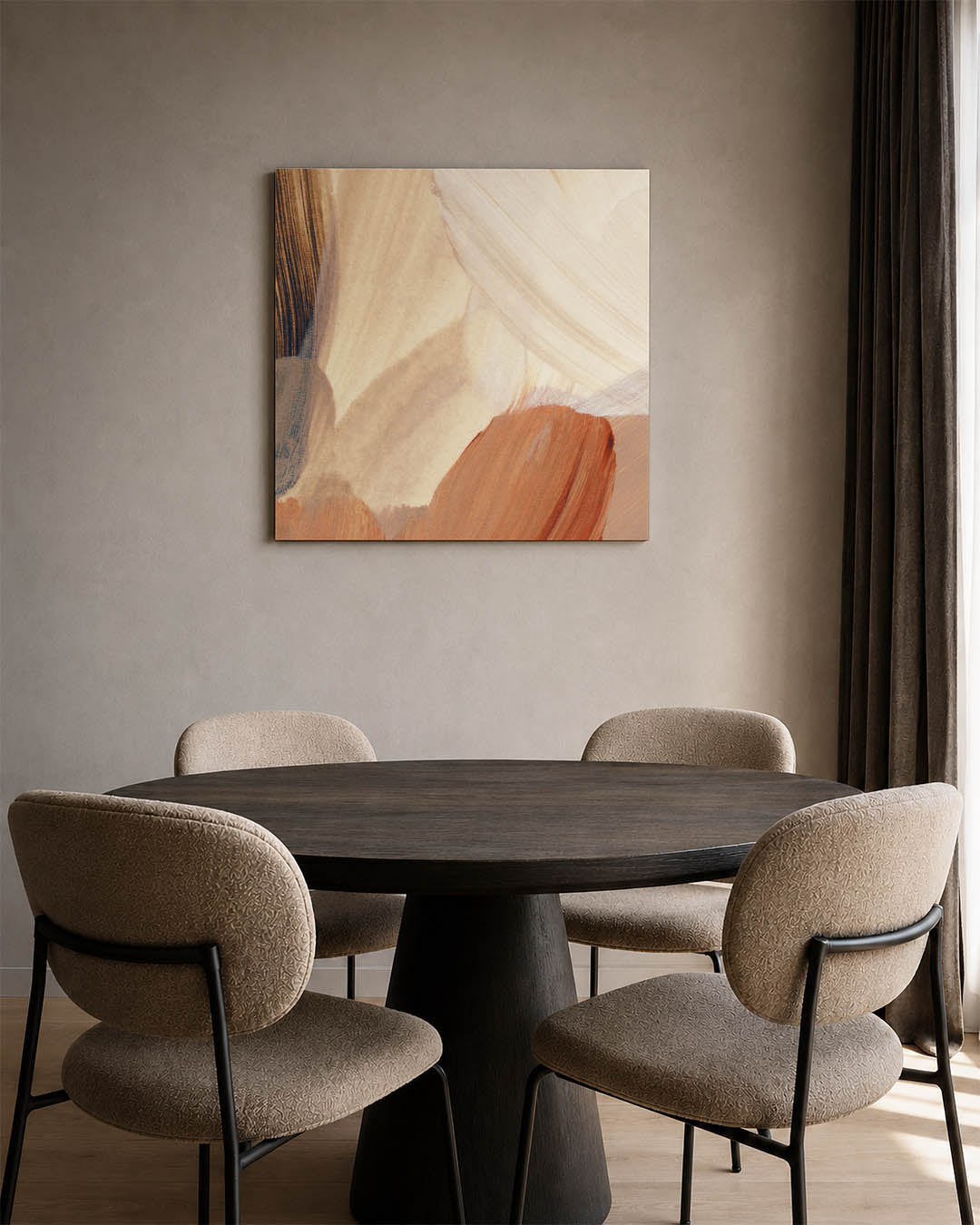 Organische borstelstreken Kunstwerk