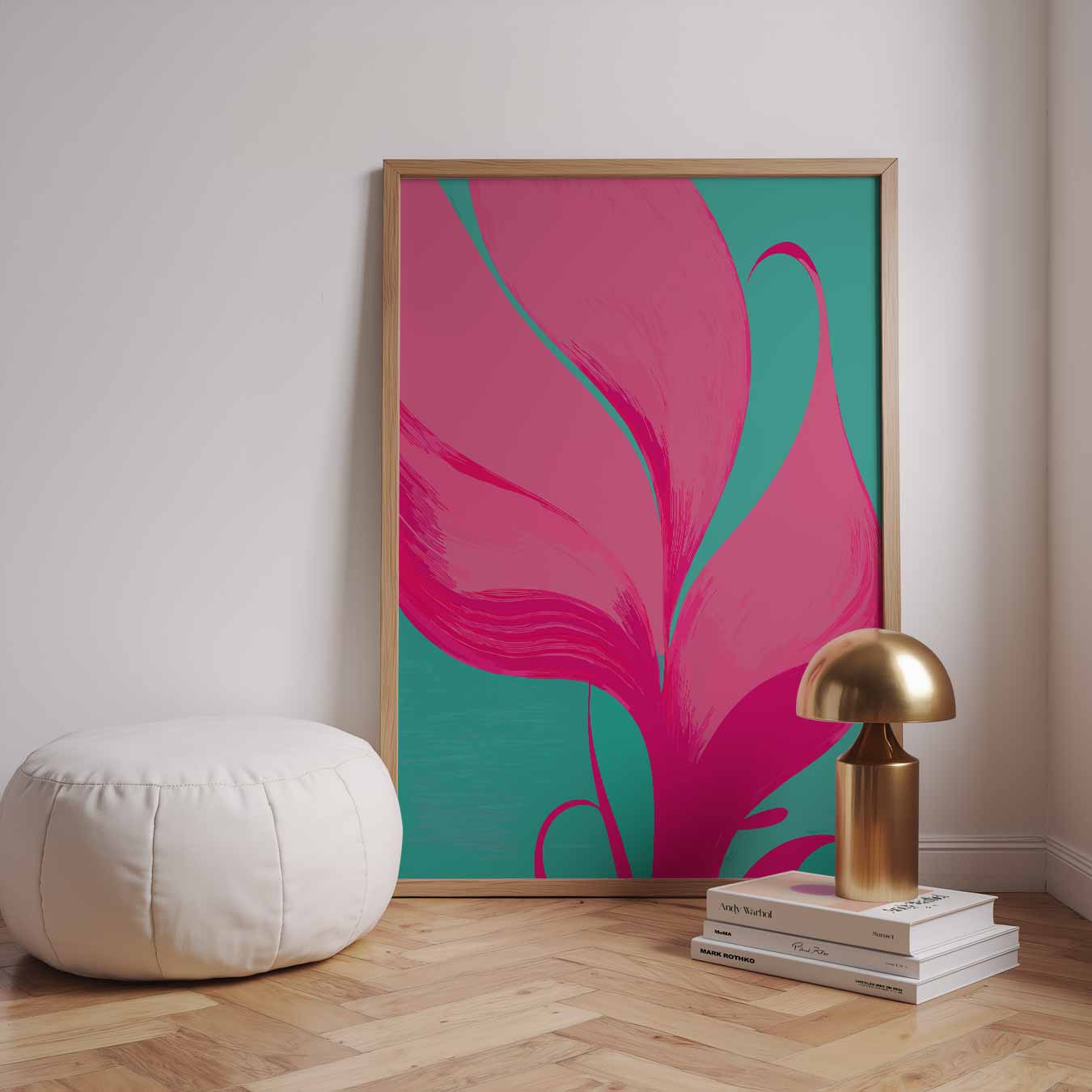 Vrolijke Bloem Abstract Poster-WallArtistic