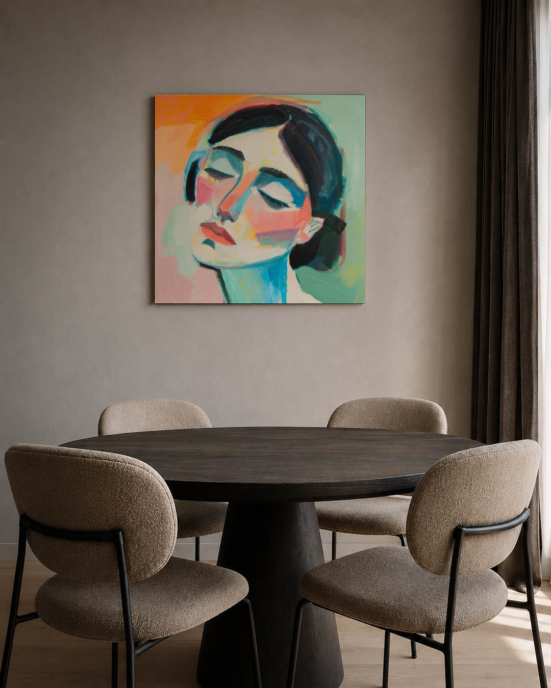 Dromerige kleurencompositie Kunstwerk