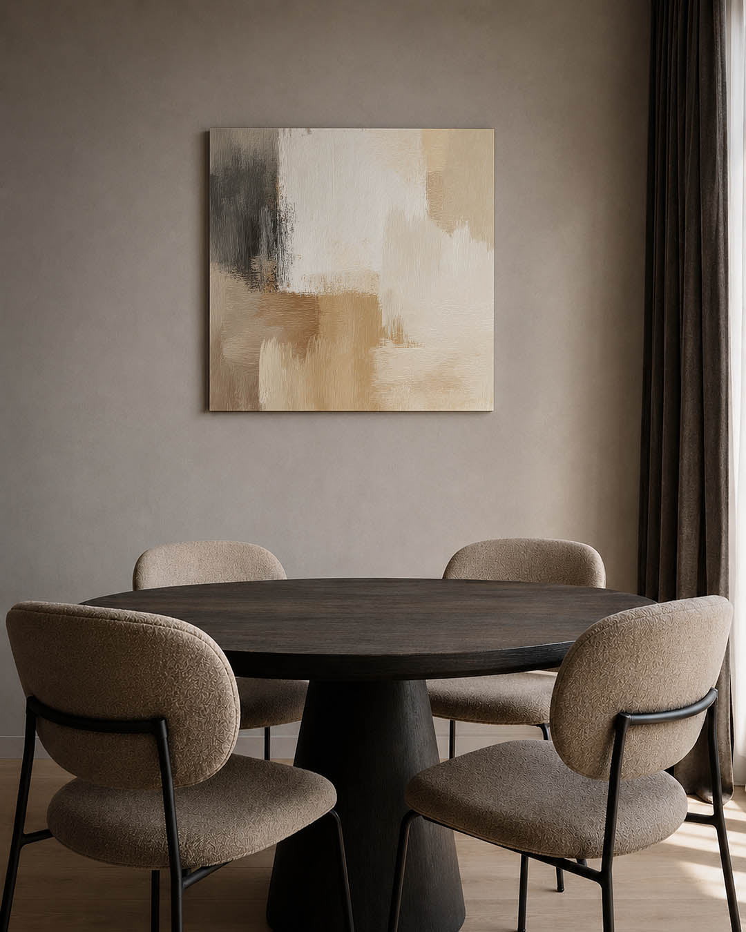 Zachte kleuren compositie Kunstwerk
