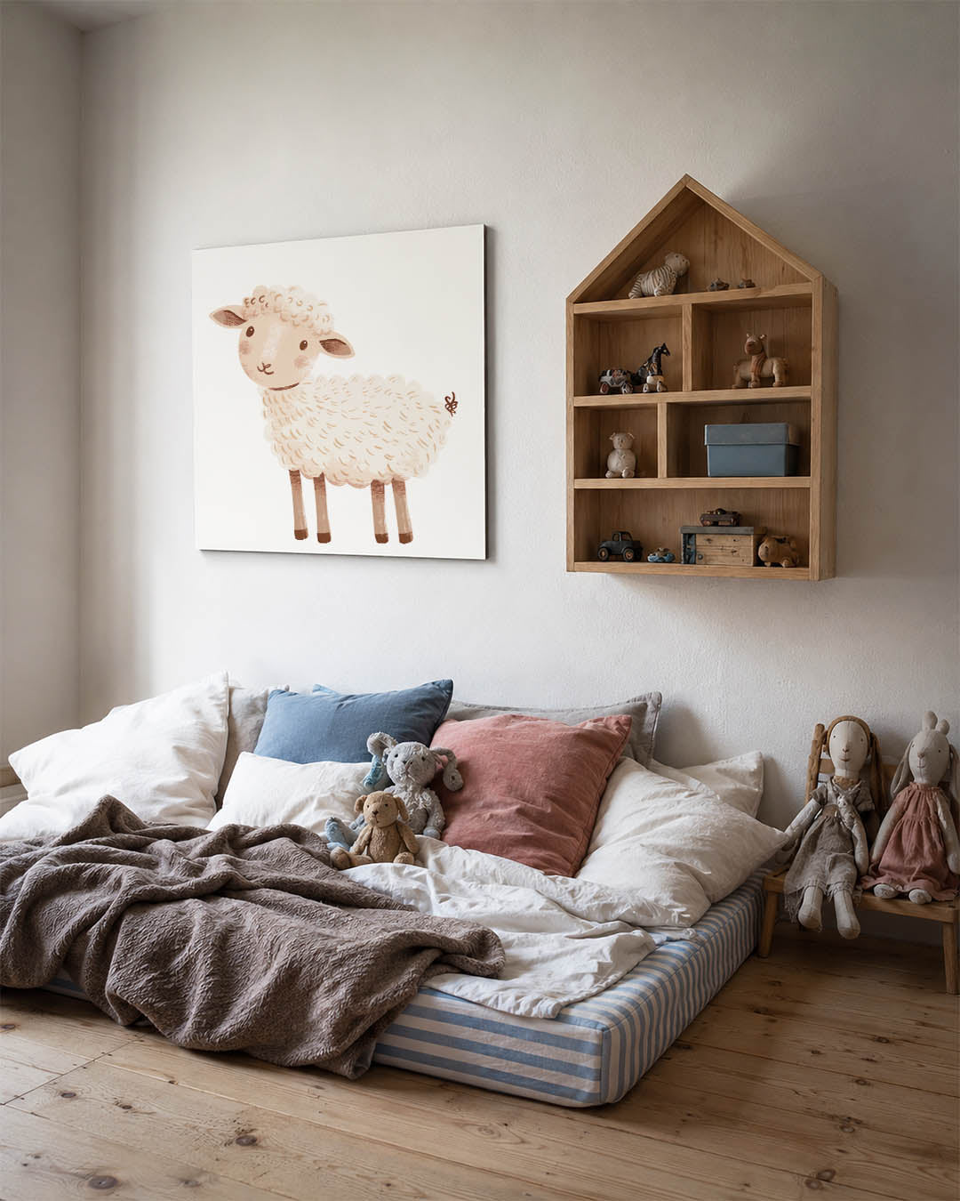 Schattig schaapje illustratie Kunstwerk