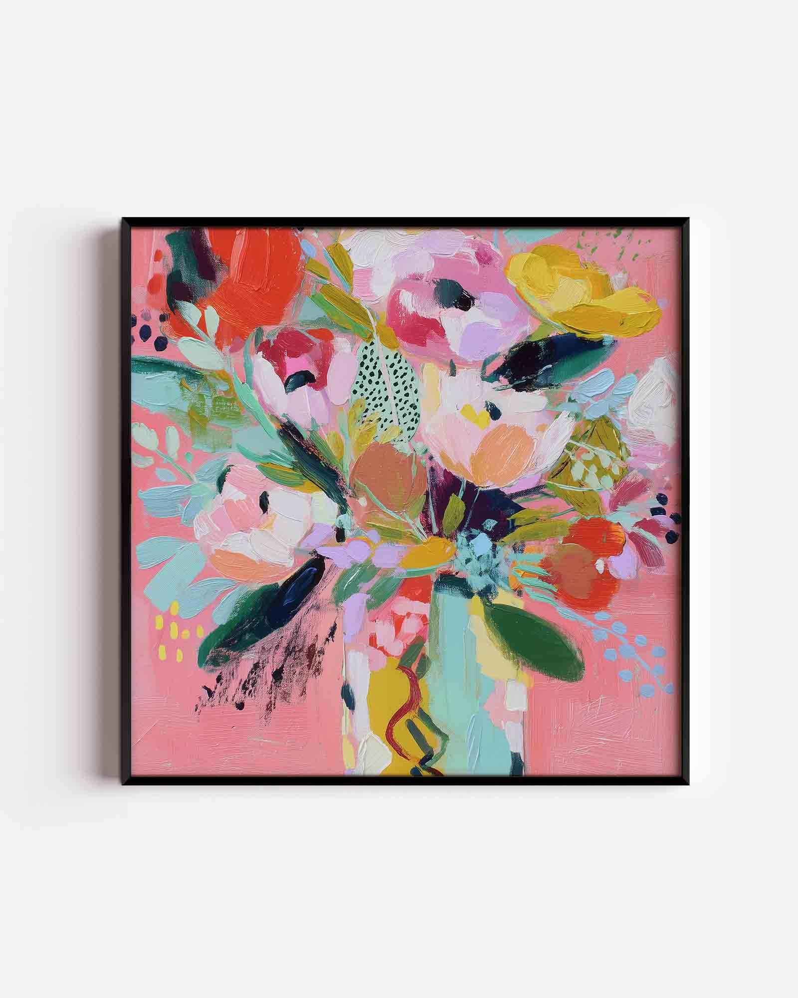 Bloemen in vaas Poster