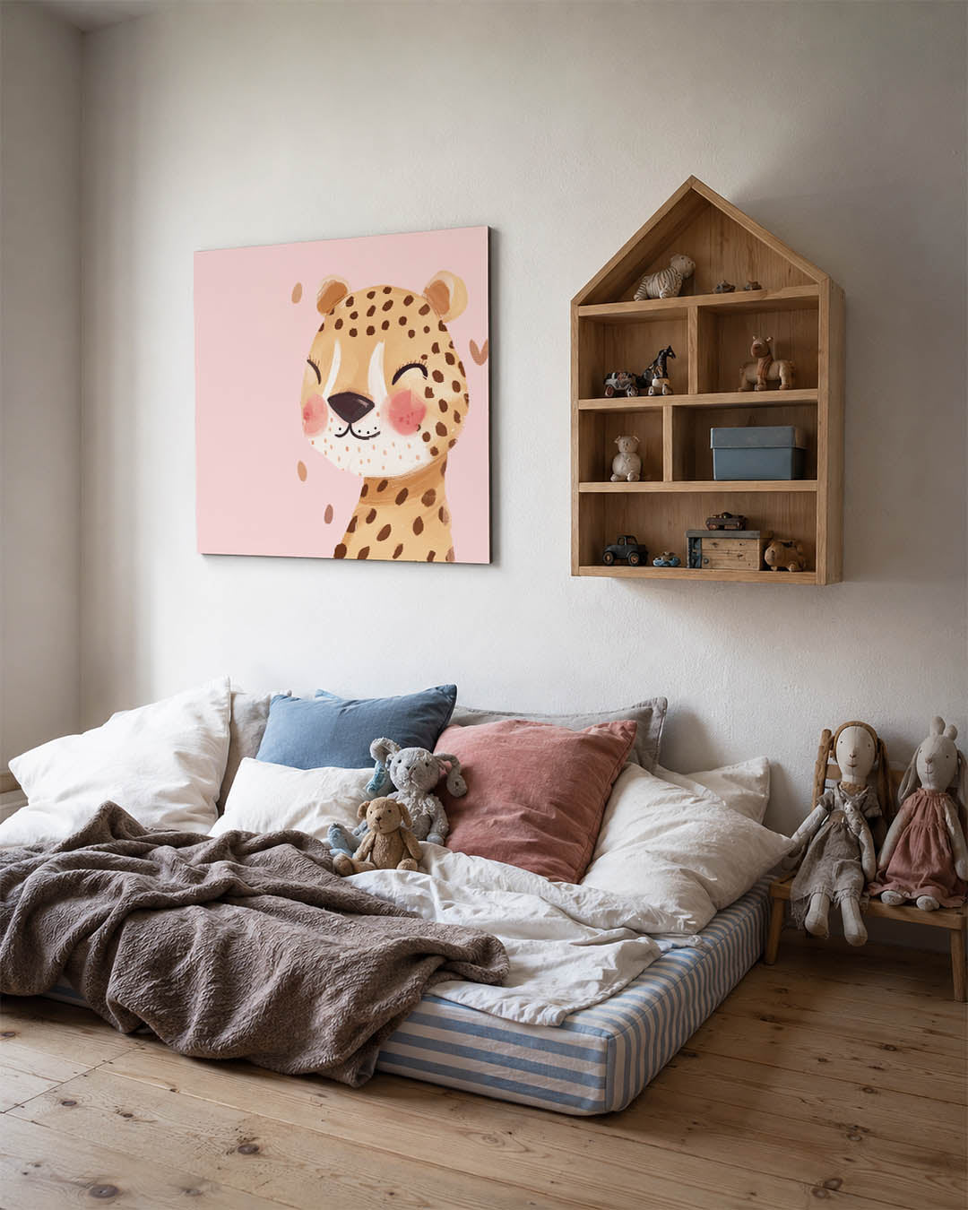 Vrolijke luipaard illustratie Kunstwerk