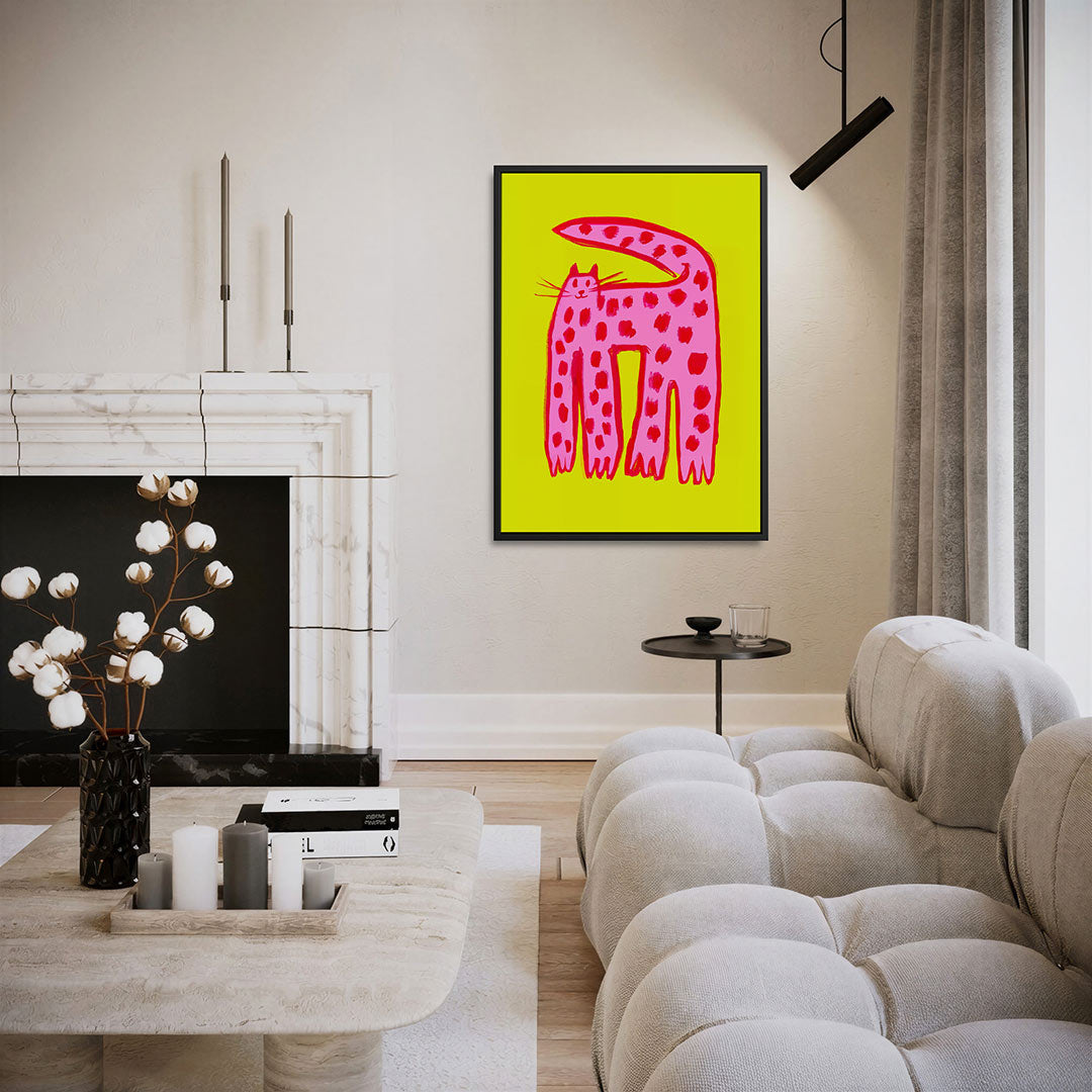 Speelse kat illustratie Kunstwerk