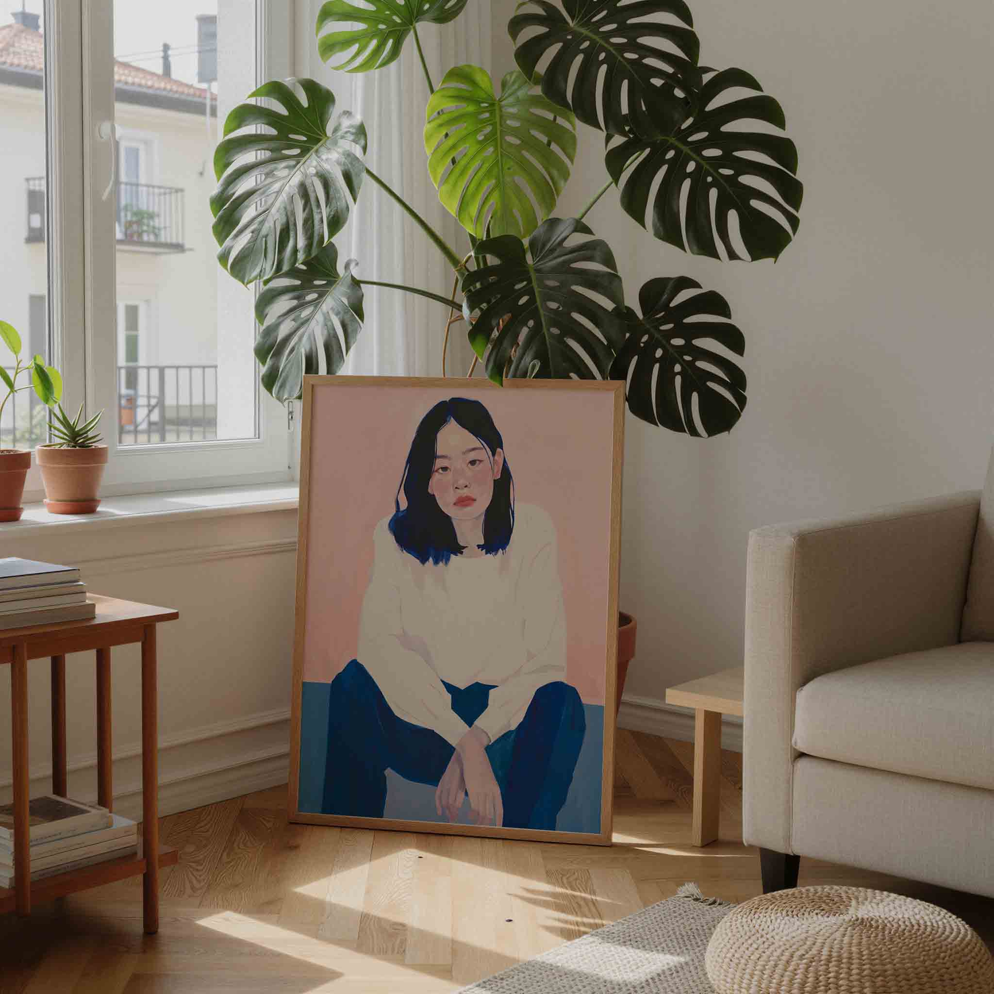 Vrouw met donkere haren Poster