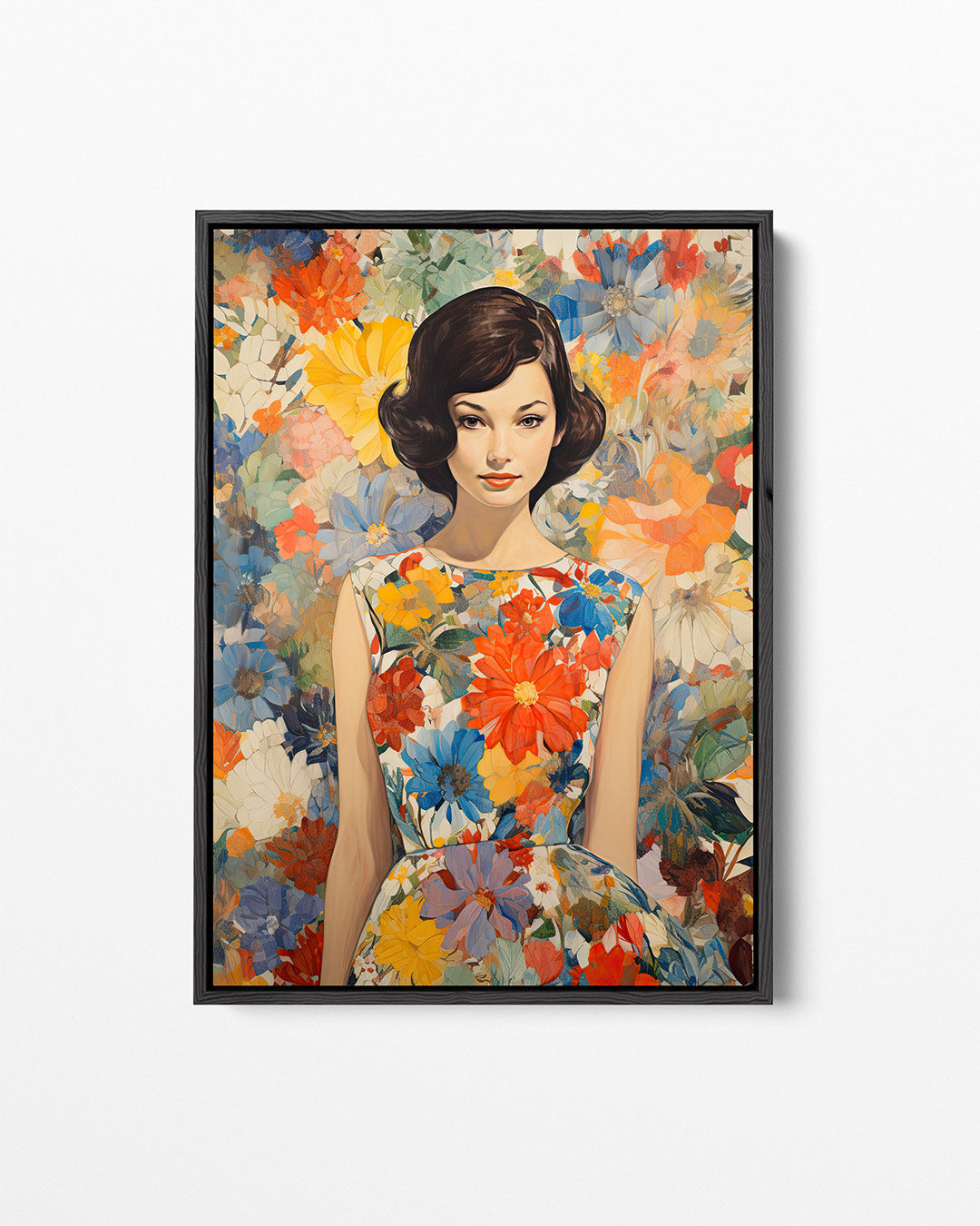 Vrouw met bloemen Kunstwerk