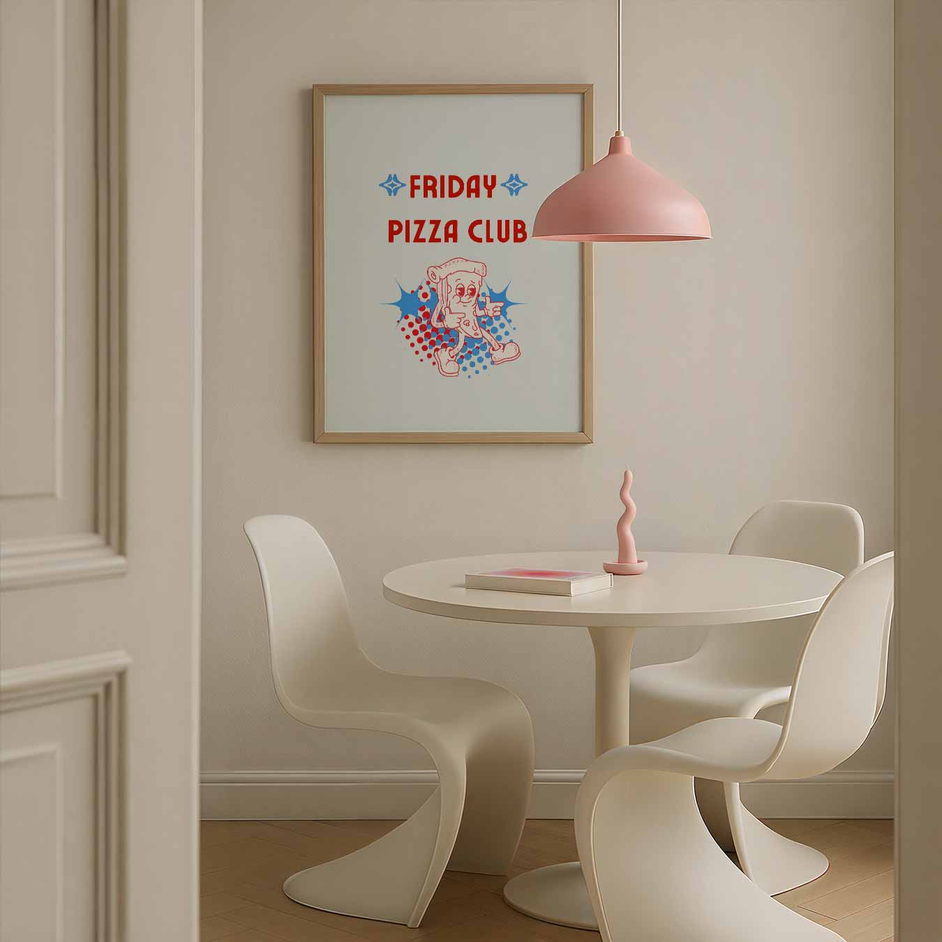 Friday Pizza Club Poster-WallArtistic
