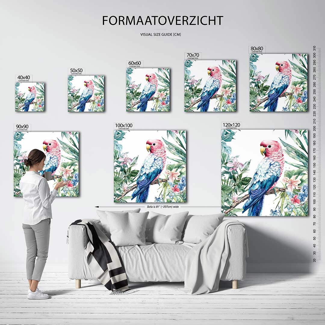 Vrolijke vogel illustratie Kunstwerk