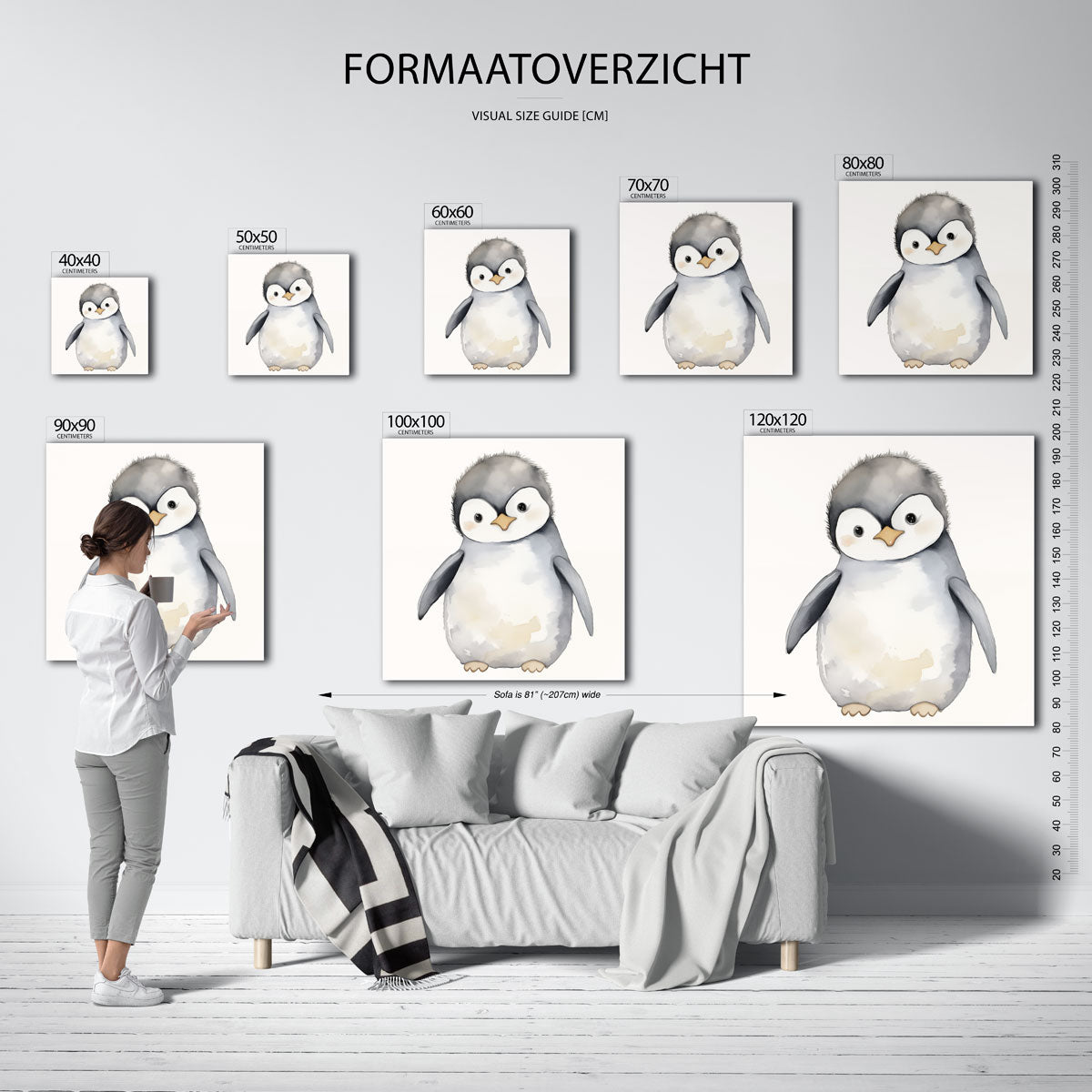 Schattige pinguïn Poster