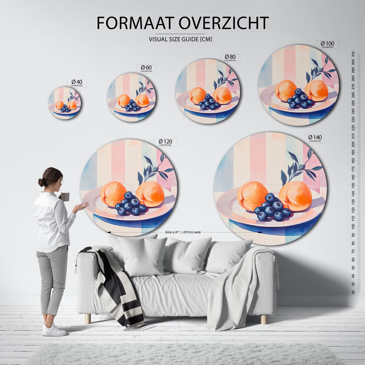 Perziken en bessen Muurcirkel