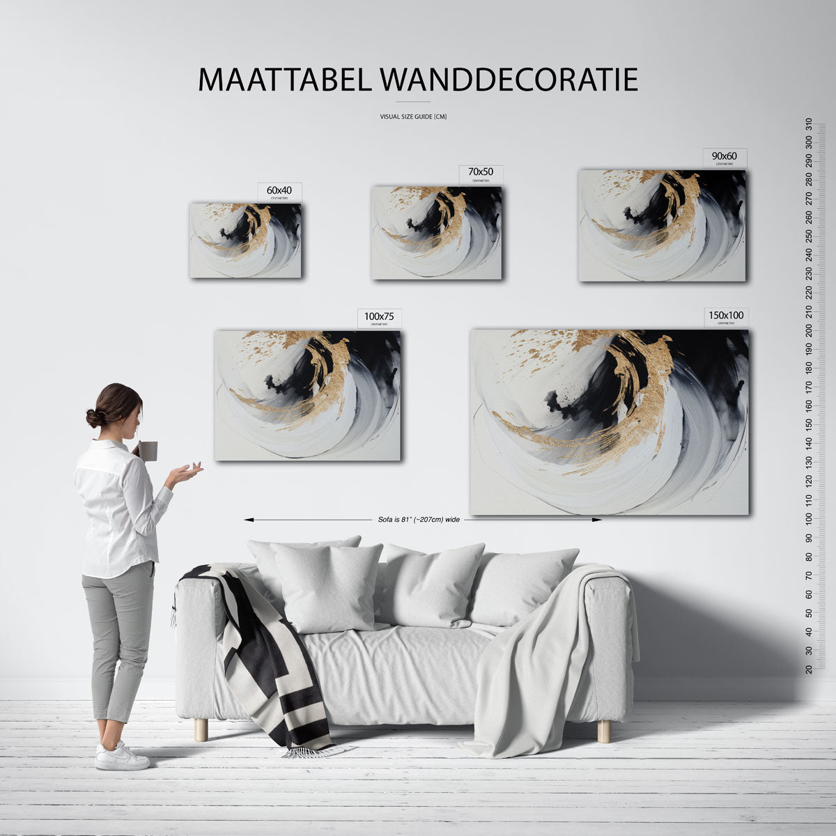 Dynamische kleurvlakken Kunstwerk