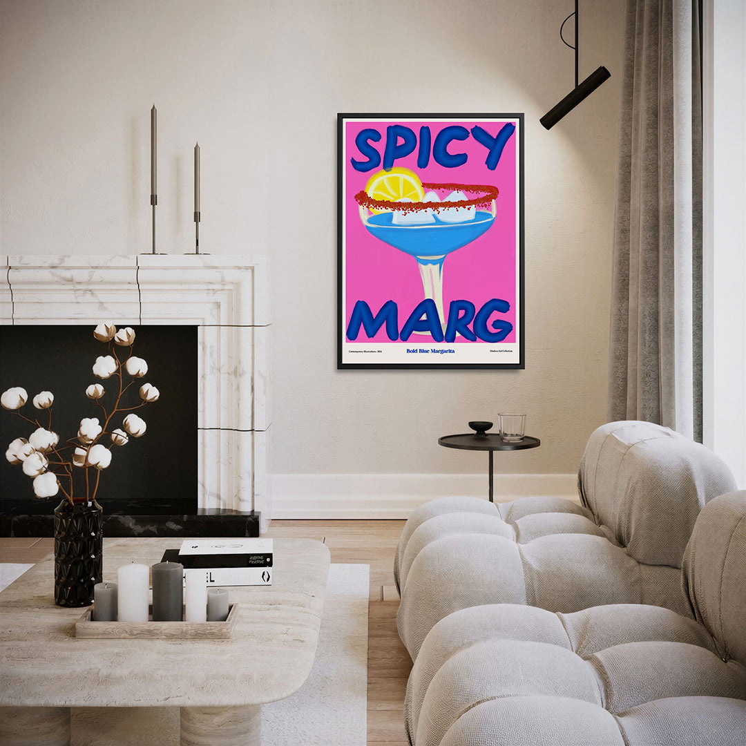 Kleurrijke cocktail illustratie Kunstwerk