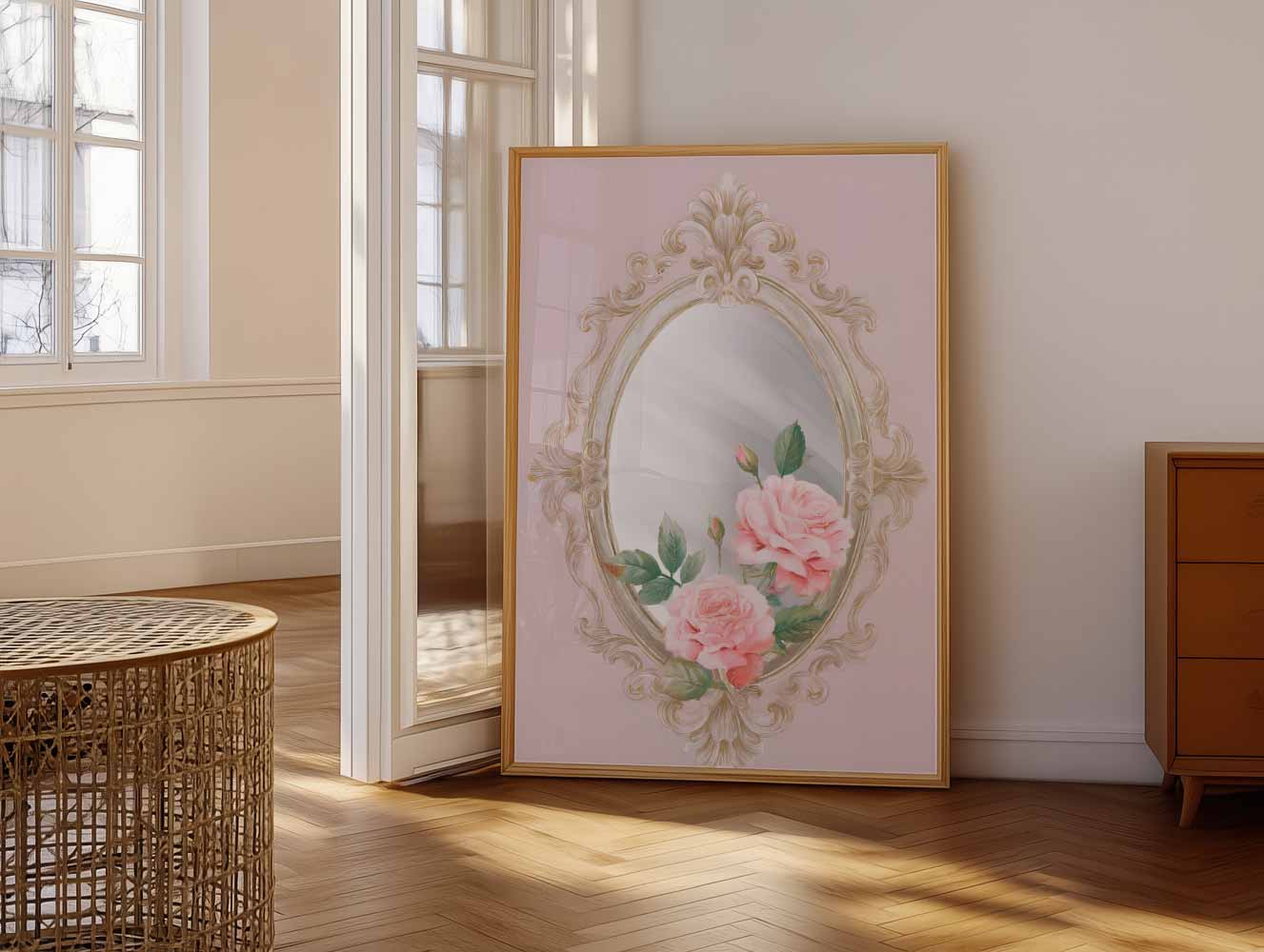 Romantische Rozen Spiegelposter-WallArtistic