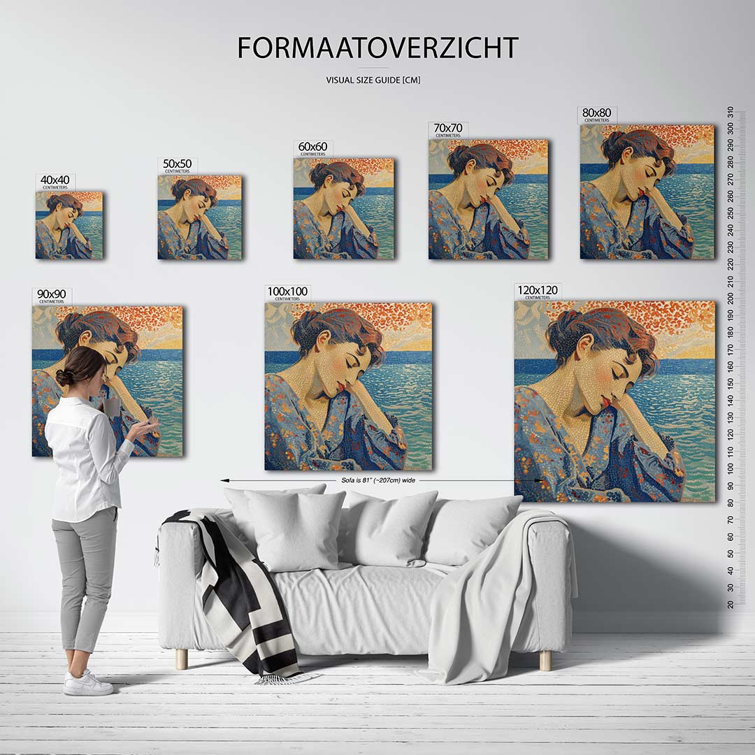 Dromerige vrouw Kunstwerk