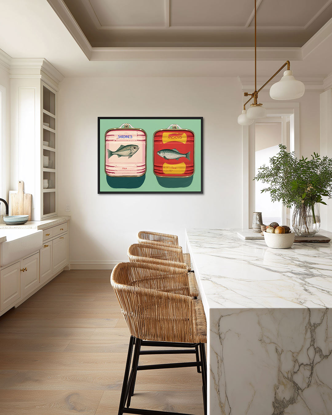 Visblikken illustratie Kunstwerk