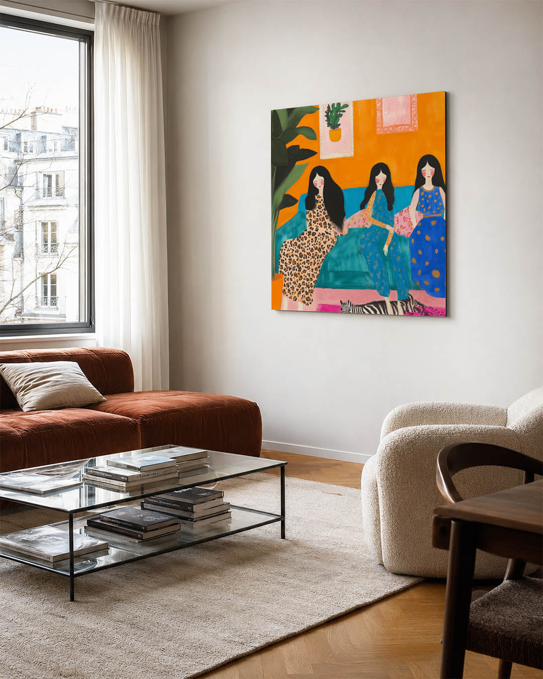 Vrolijke vrouwen Kunstwerk