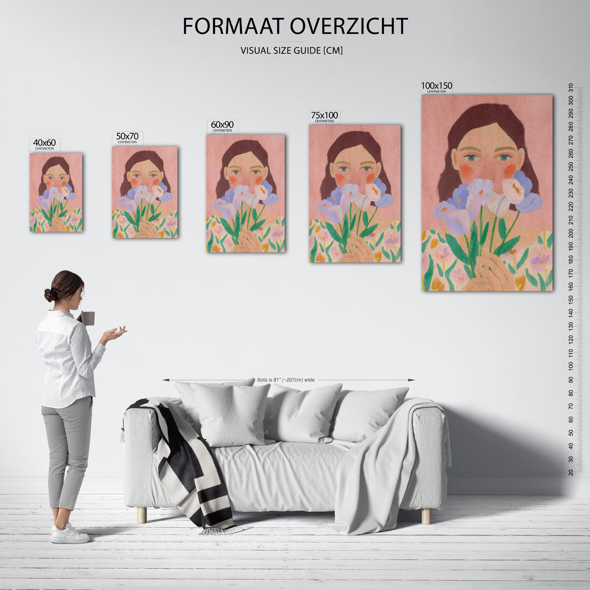 Bloemenportret Kunstwerk