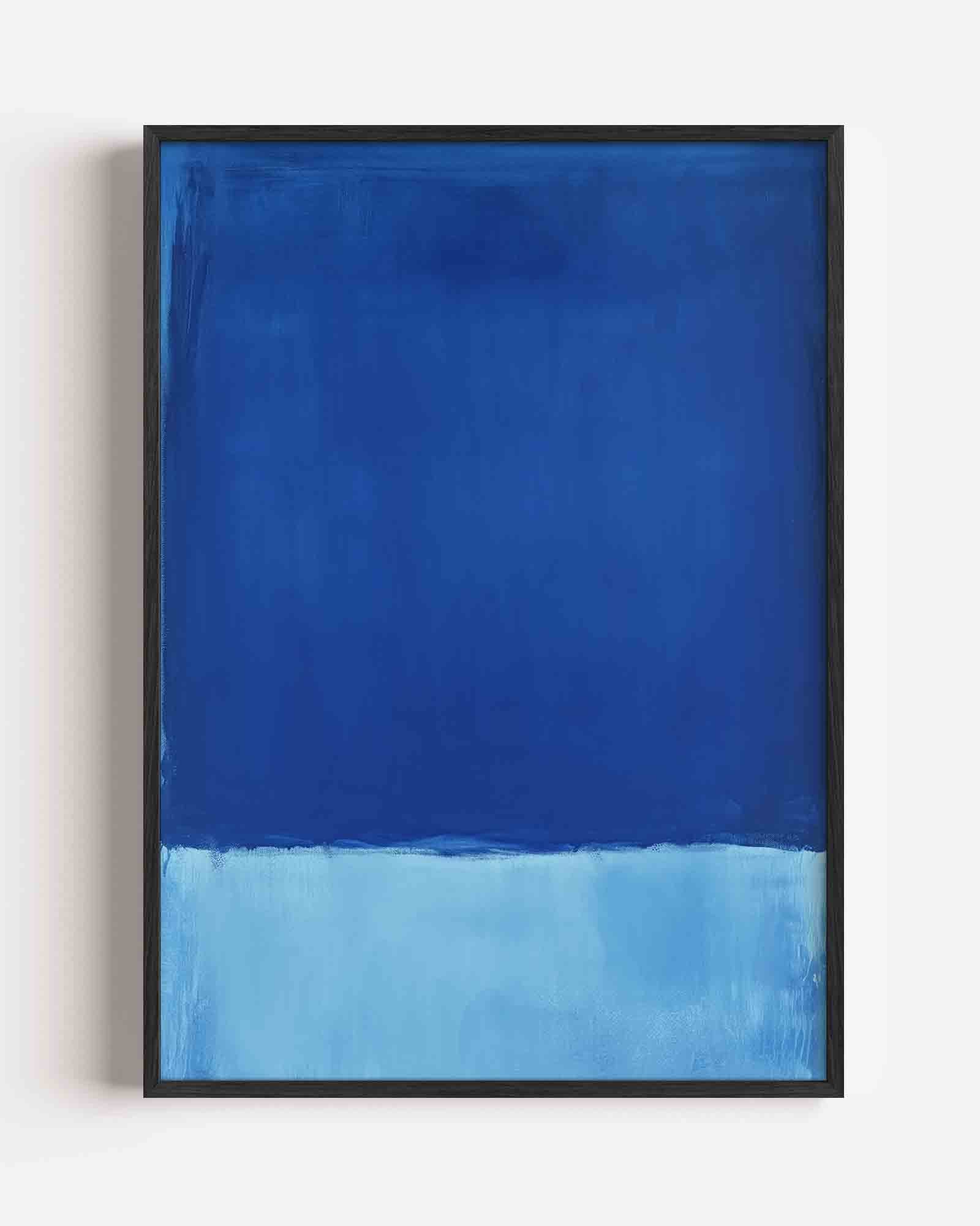 Blauwe abstracte Poster
