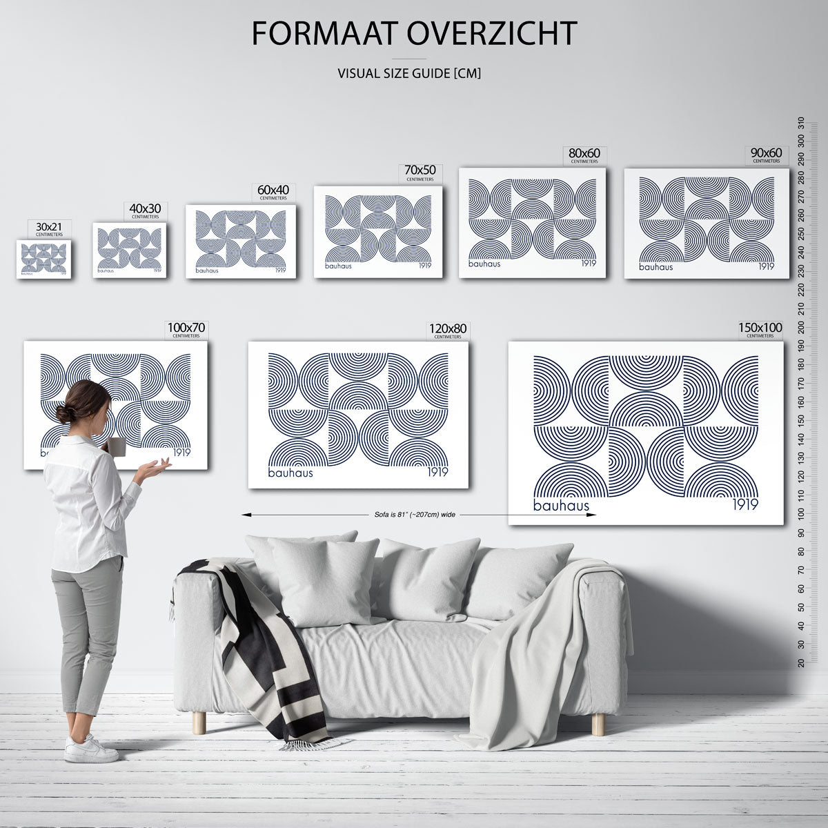 Cirkelritme en lijnen Poster