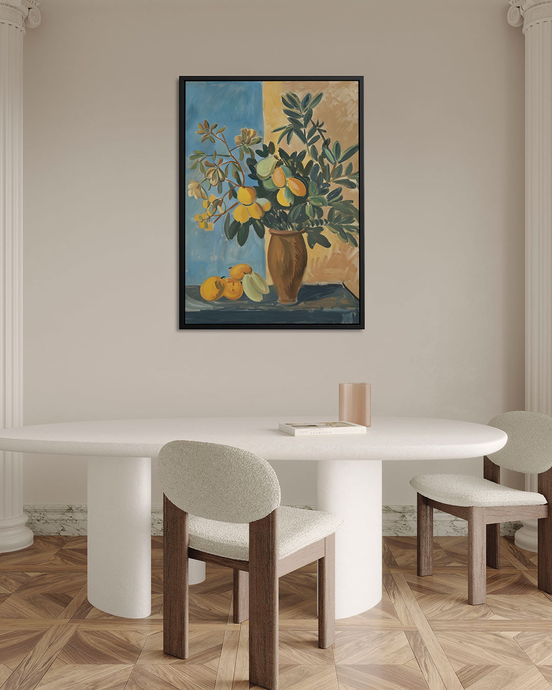 Kleurrijke bloemenvorm Kunstwerk
