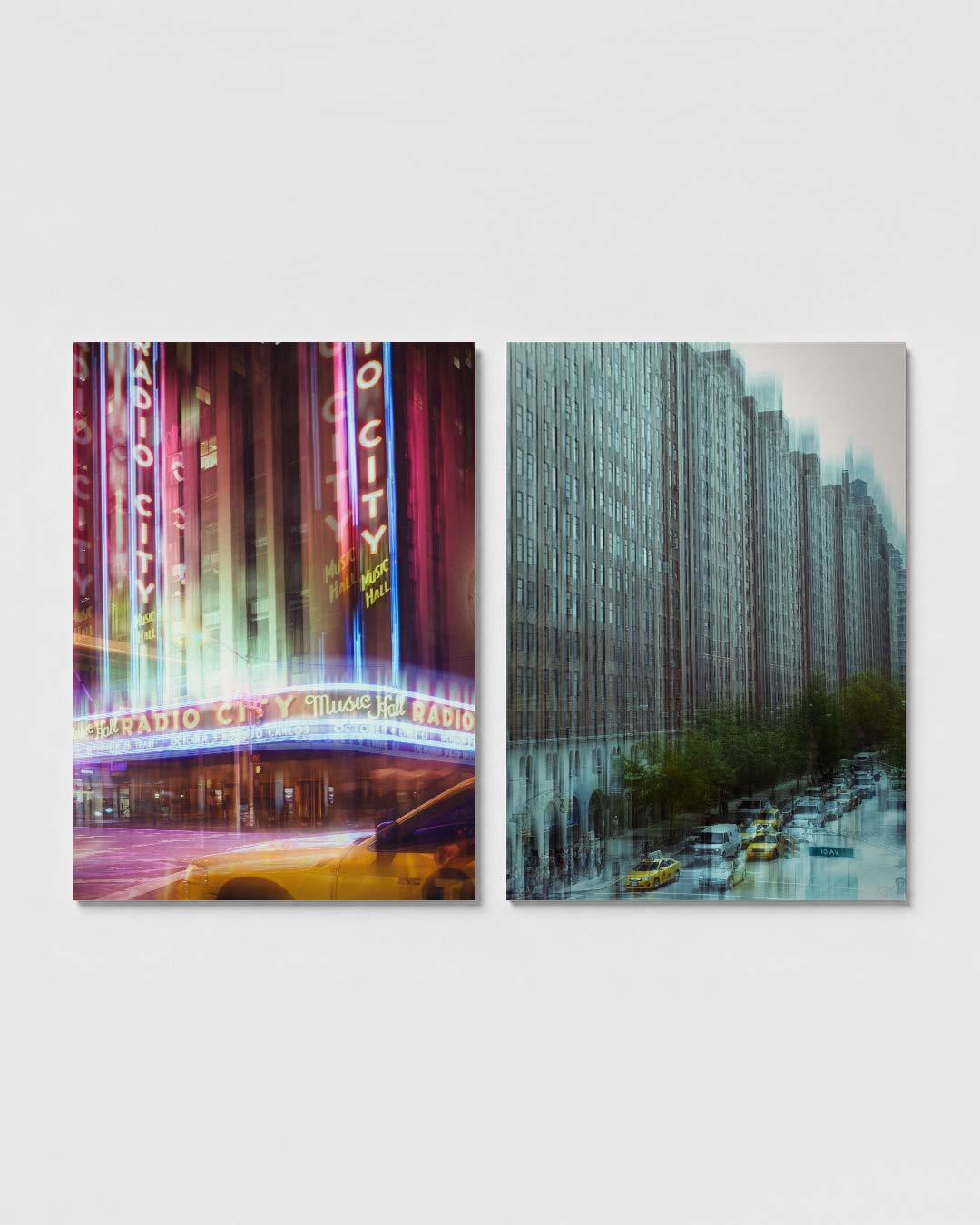 Neon lichtsporen Posterset