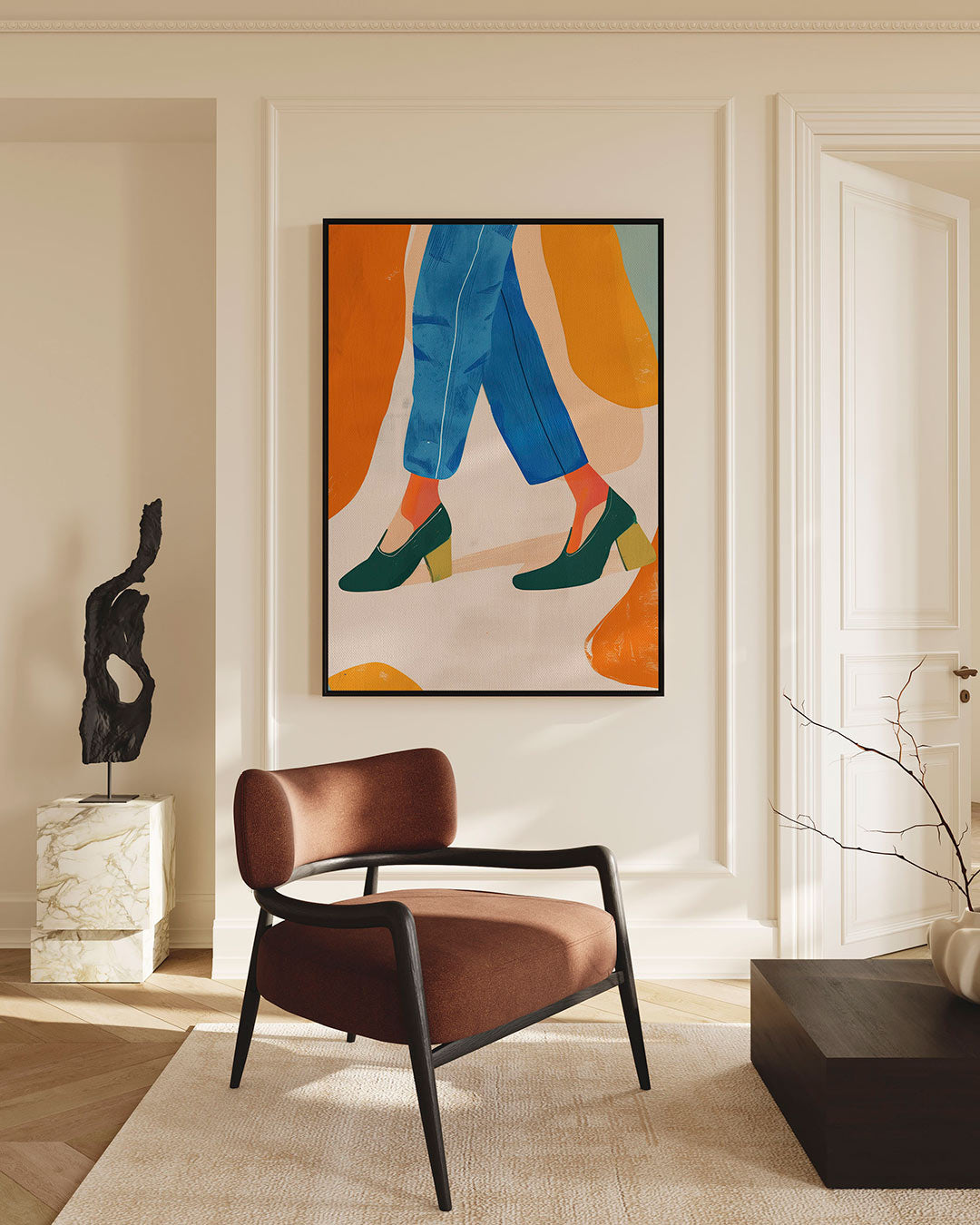Vrolijke lijnenspel Kunstwerk