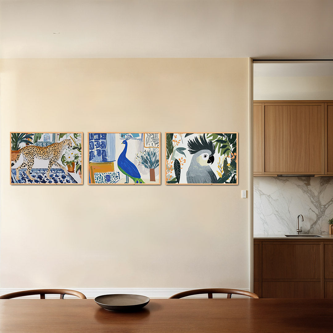 Dierlijke elegantie Posterset